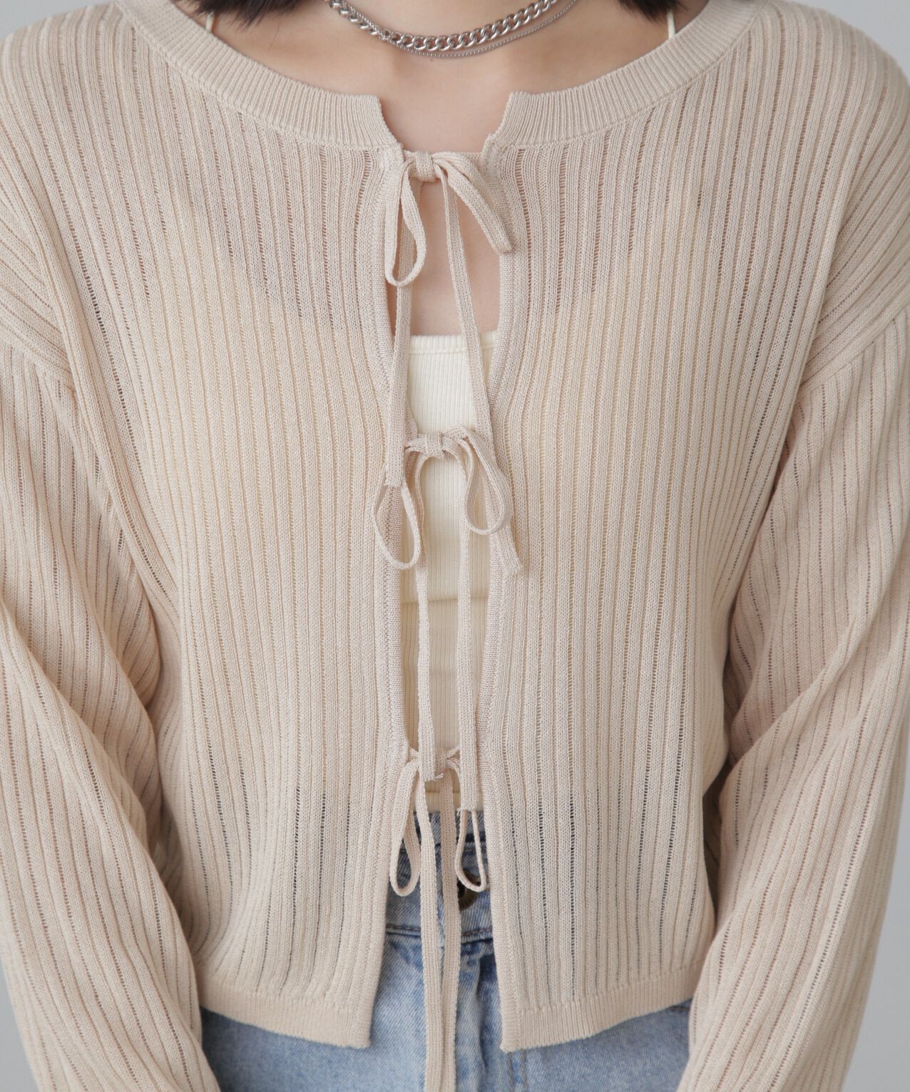  「前後2Wayメッシュニット」|ニット・セーター|