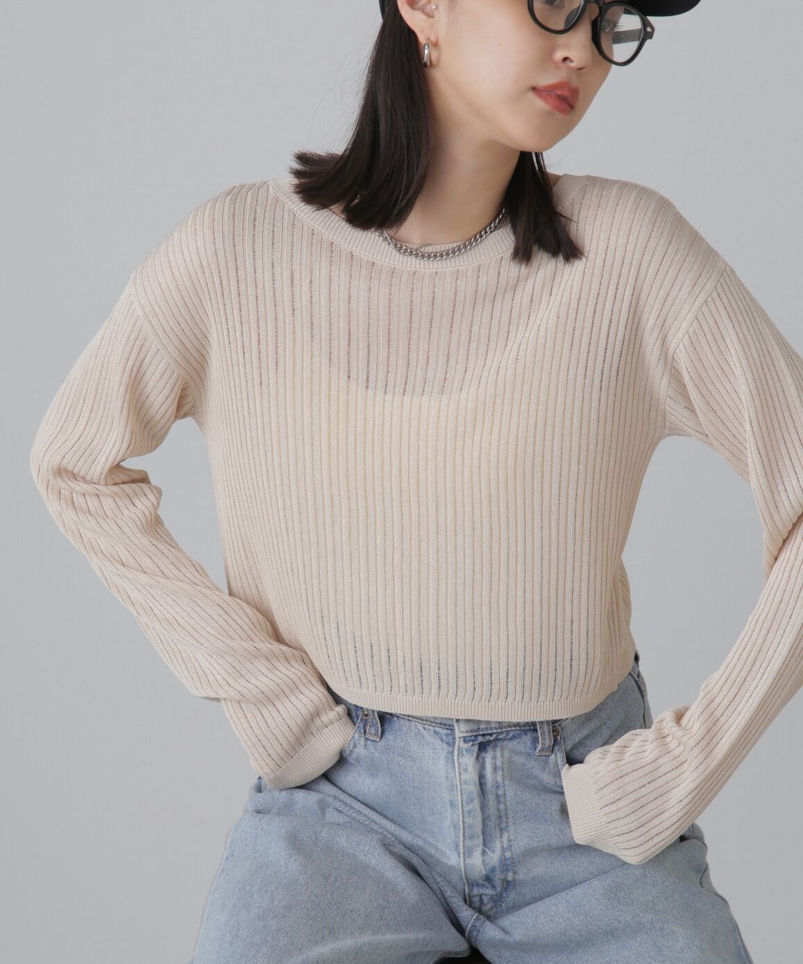  「前後2Wayメッシュニット」|ニット・セーター|