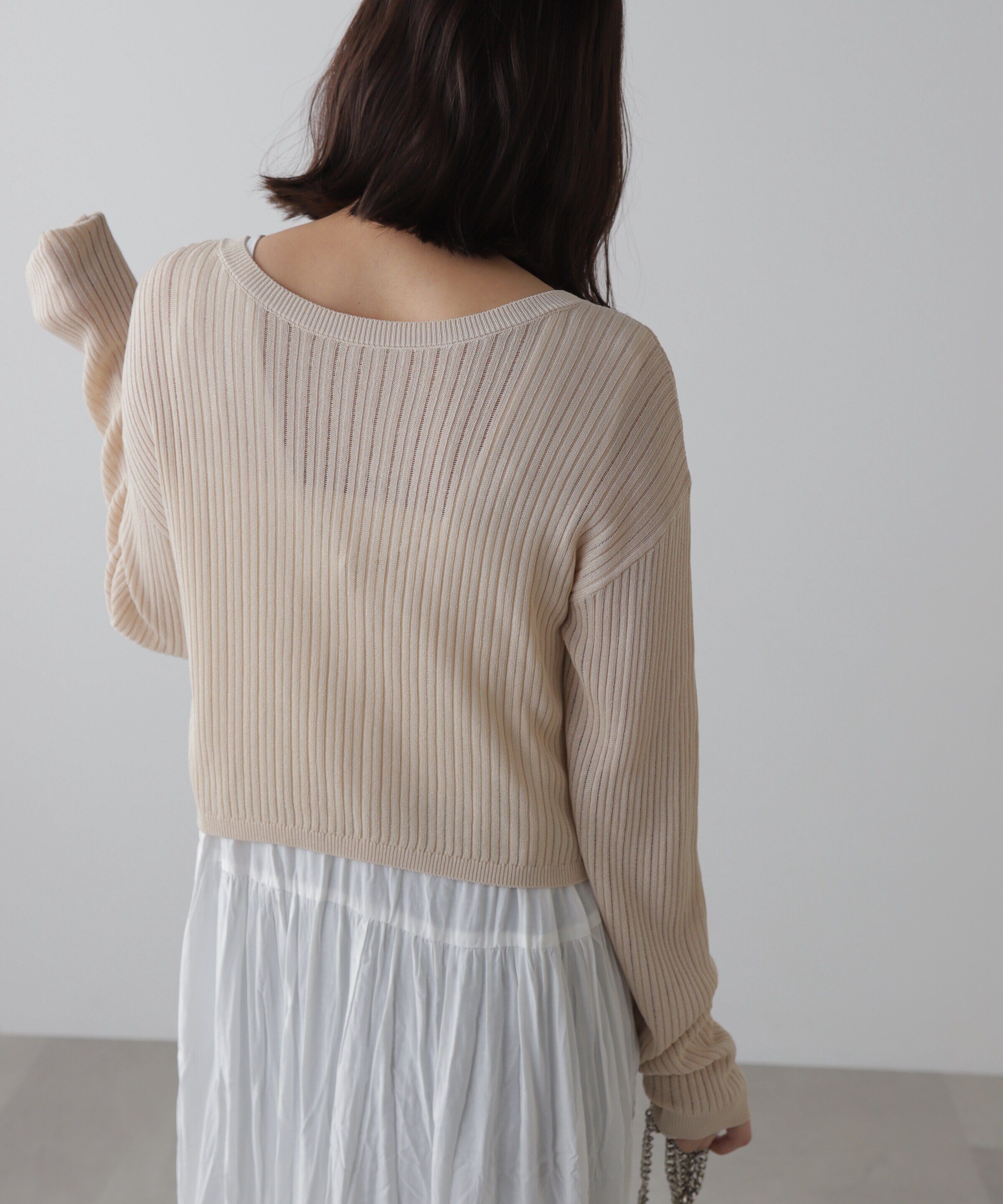  「前後2Wayメッシュニット」|ニット・セーター|