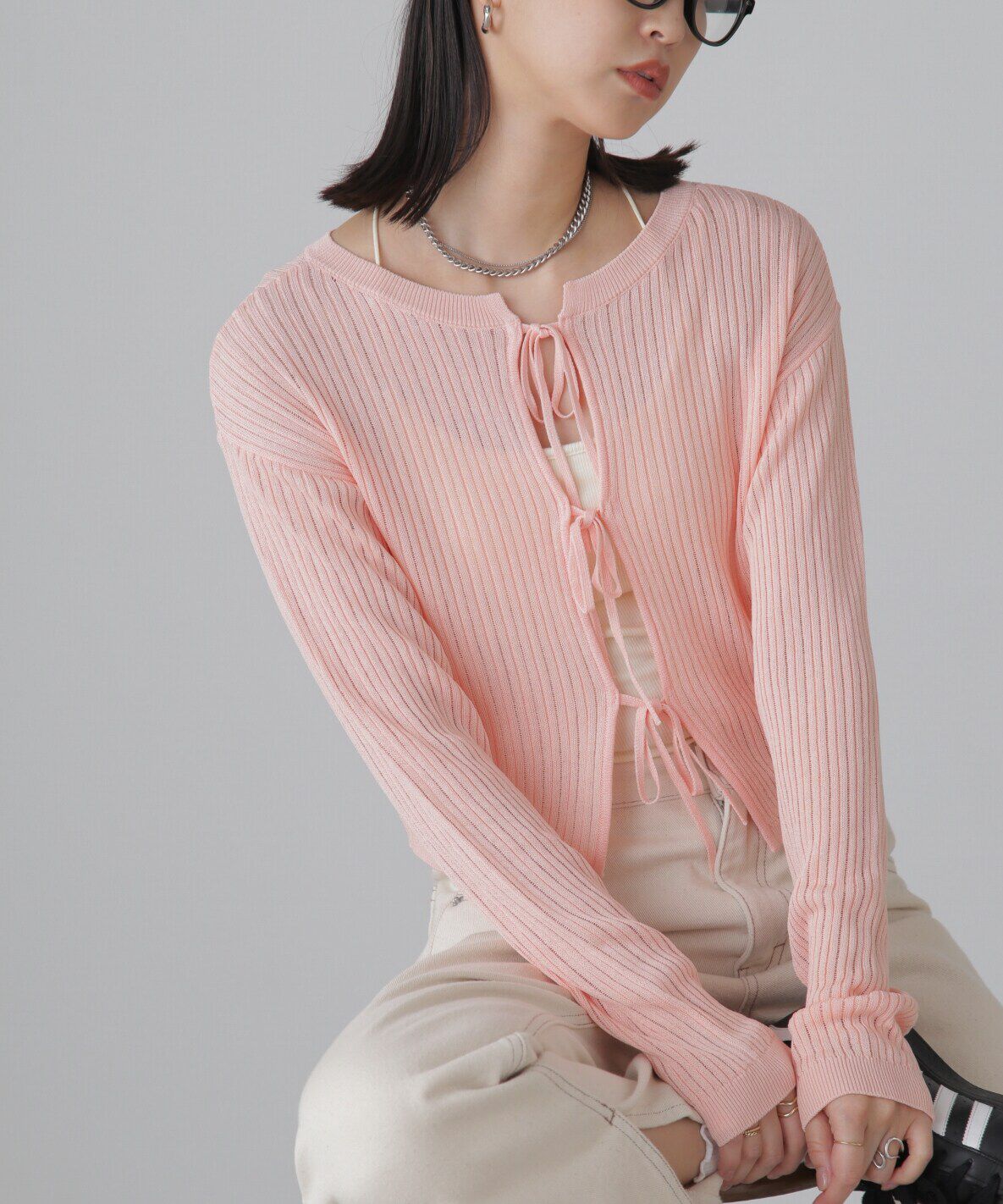  「前後2Wayメッシュニット」|ニット・セーター|