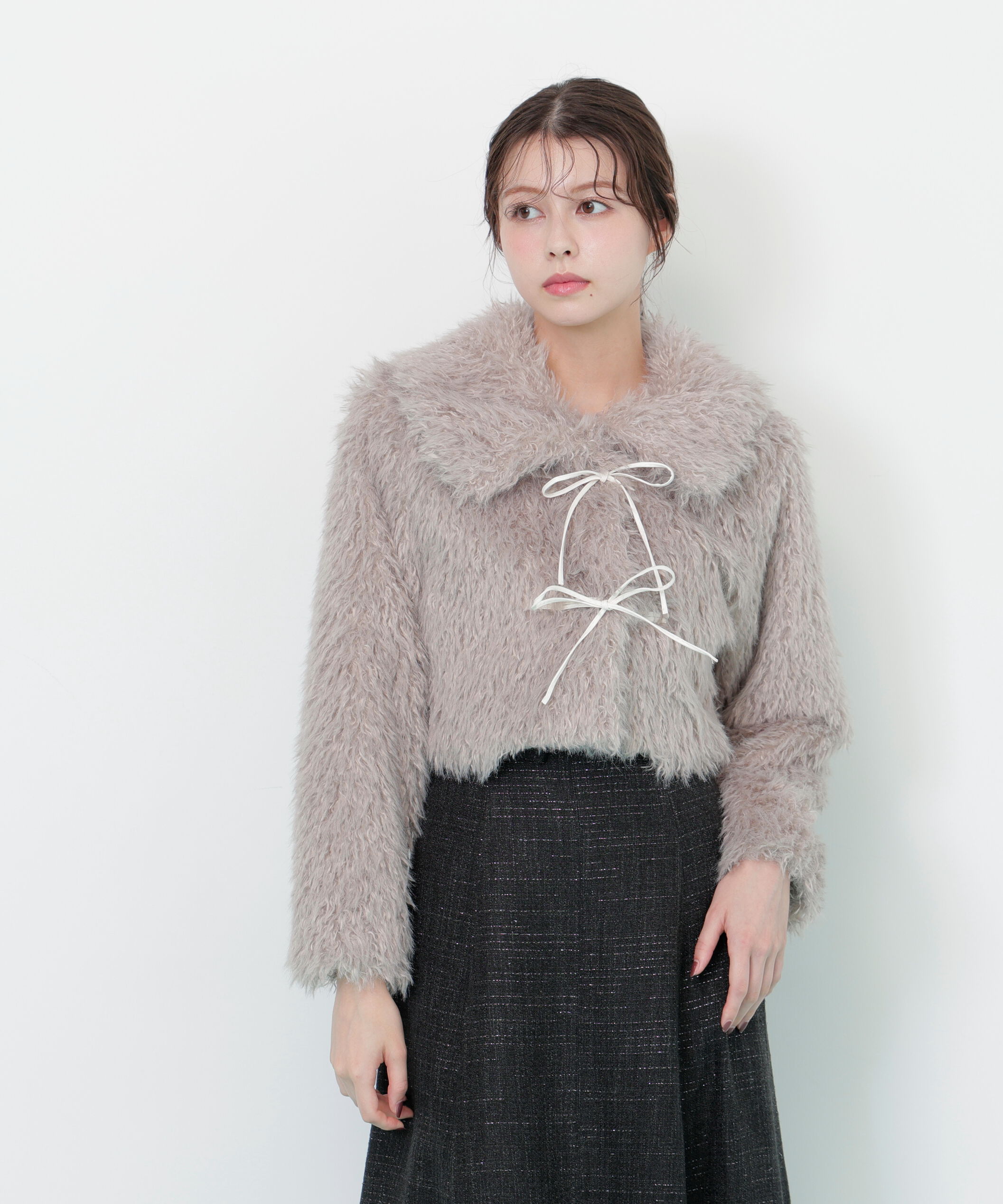  「リボンダッフルショートファーコート」|その他|
