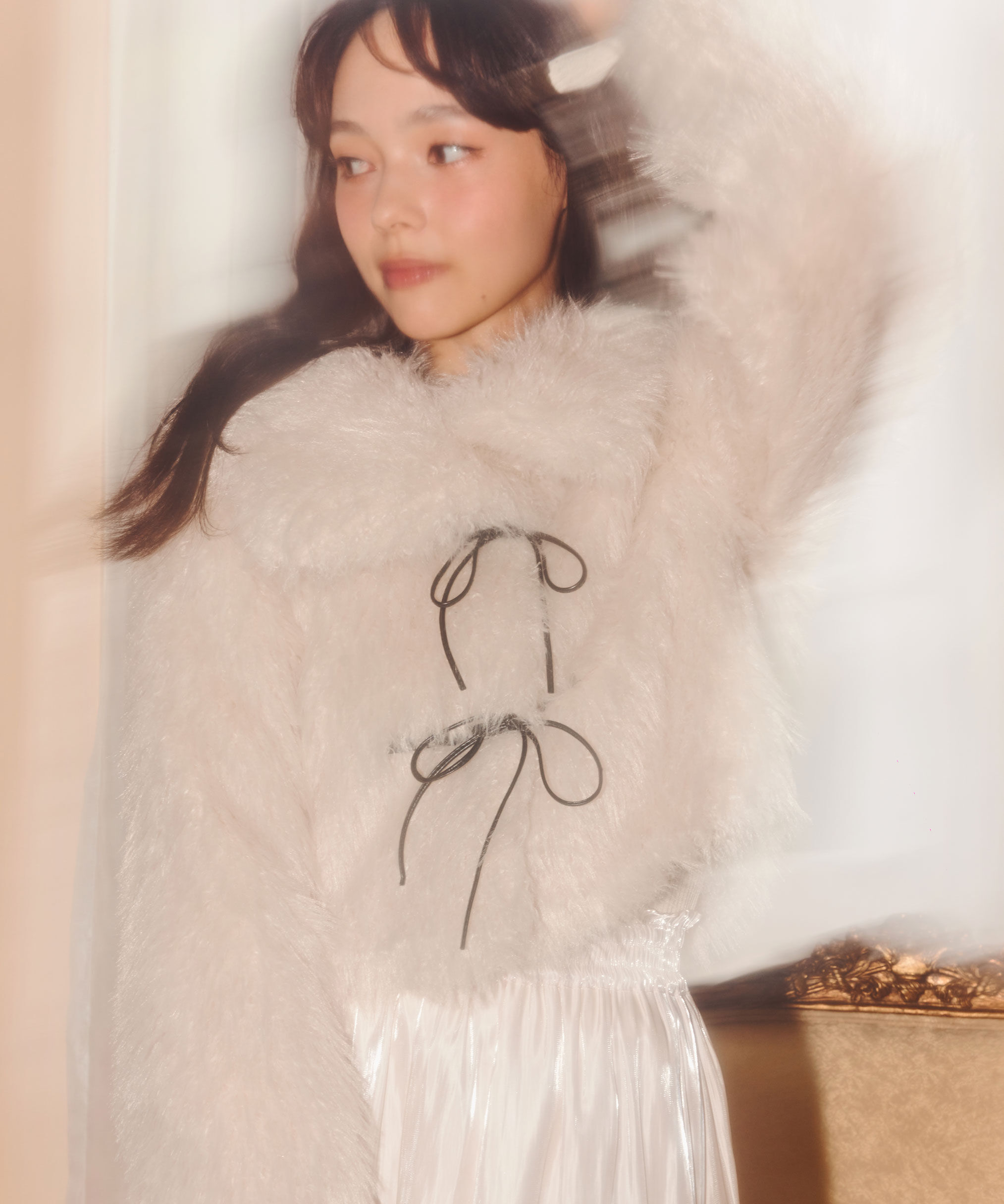  「リボンダッフルショートファーコート」|その他|