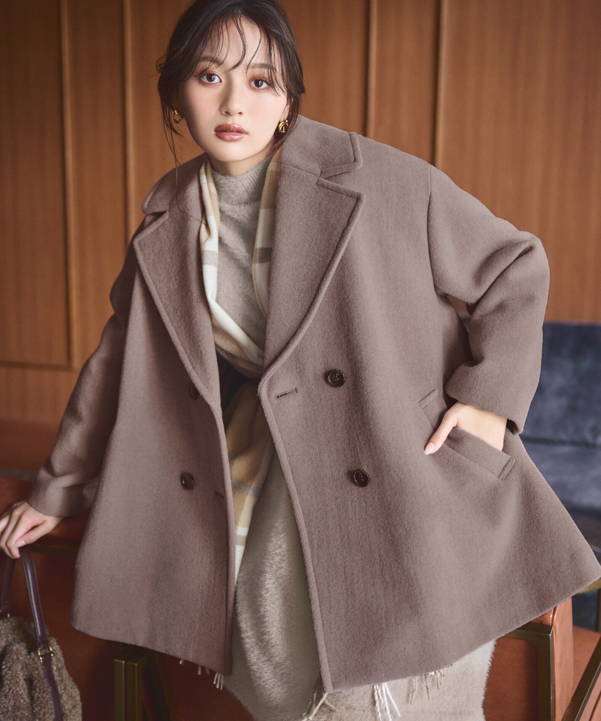 PROPORTION BODY DRESSING「Aラインミドルコート　24AW」|その他|ブラウン