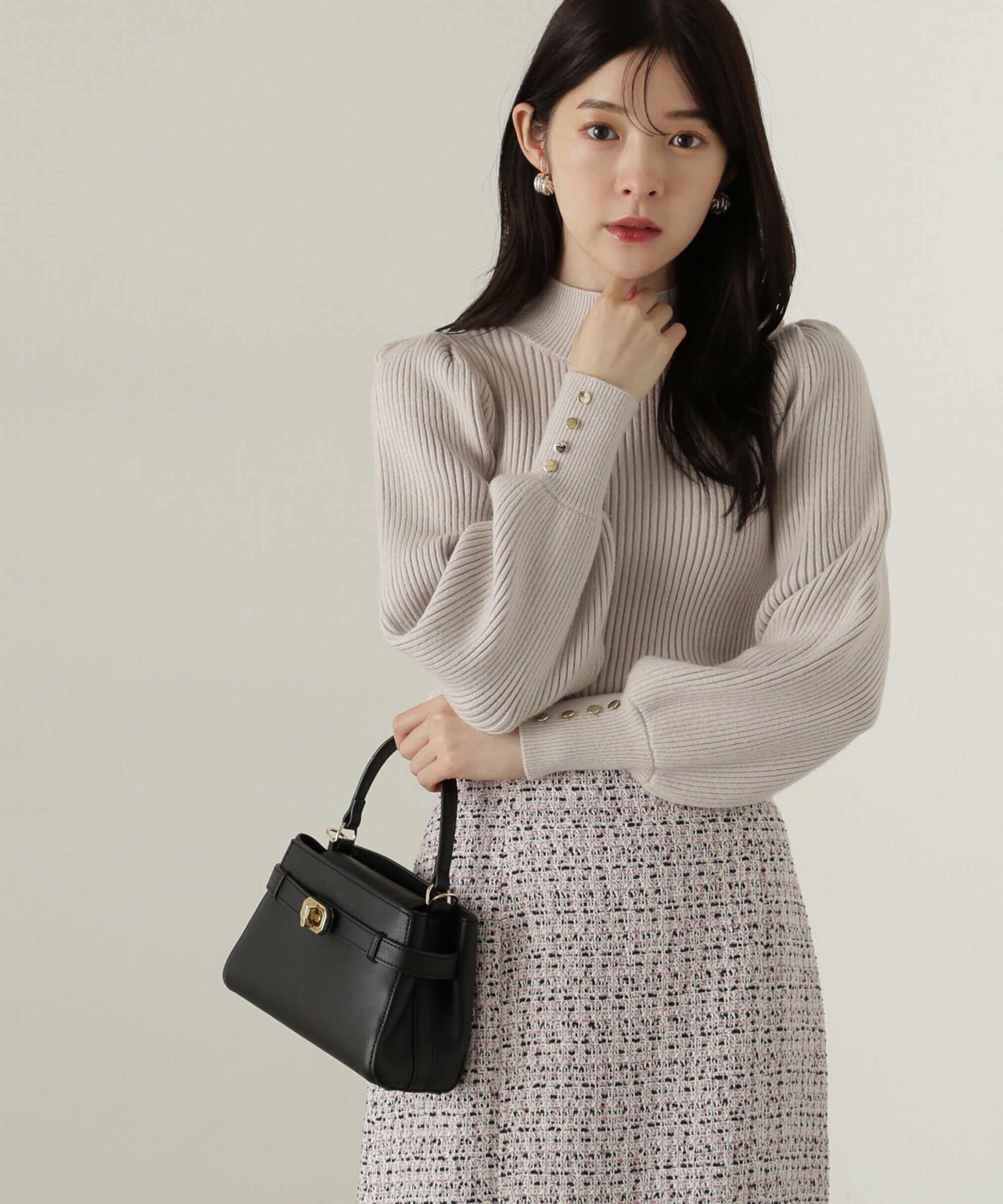 PROPORTION BODY DRESSING「ハイネックボリュームスリーブニット」|ニット・セーター|