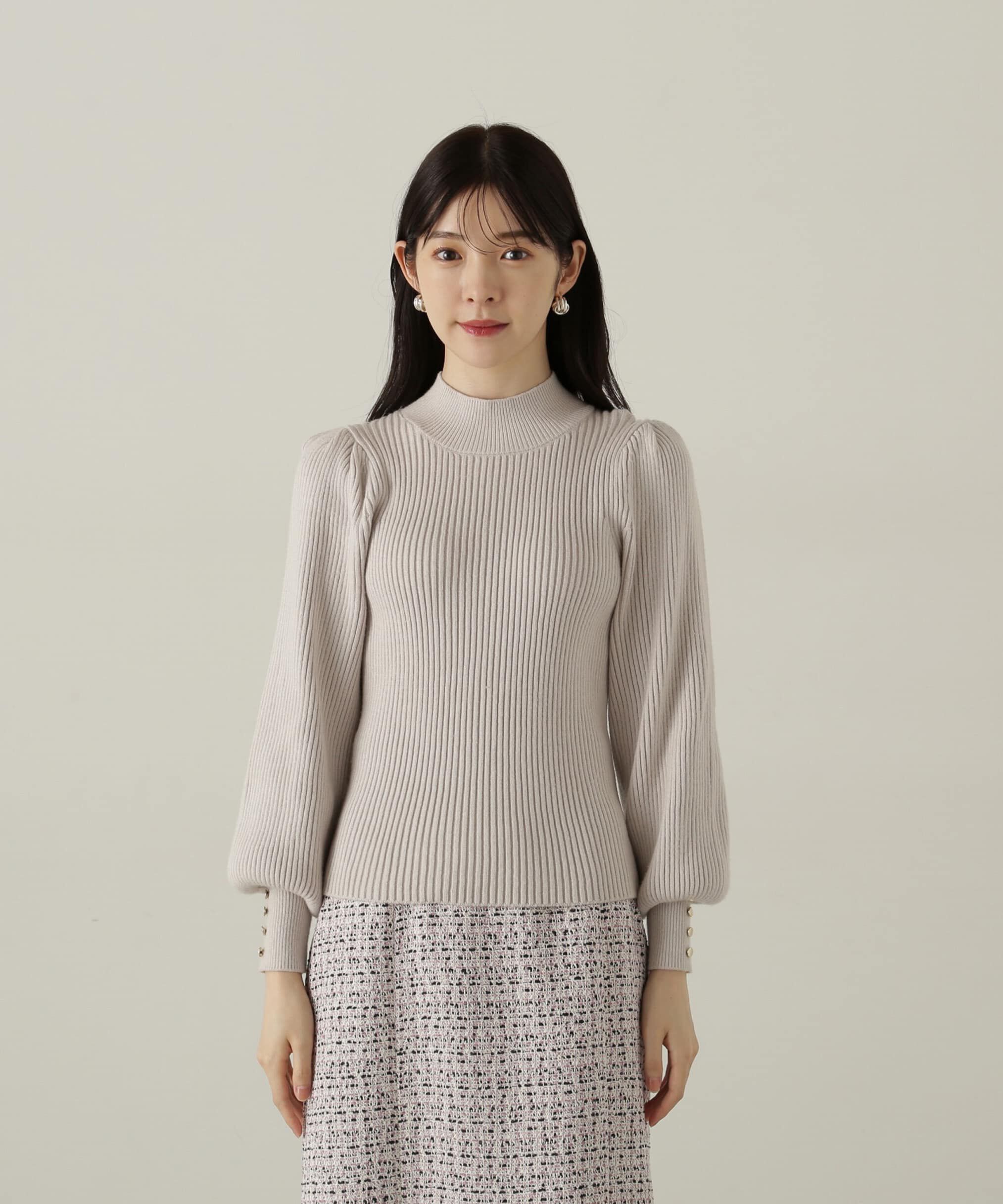 PROPORTION BODY DRESSING「ハイネックボリュームスリーブニット」|ニット・セーター|