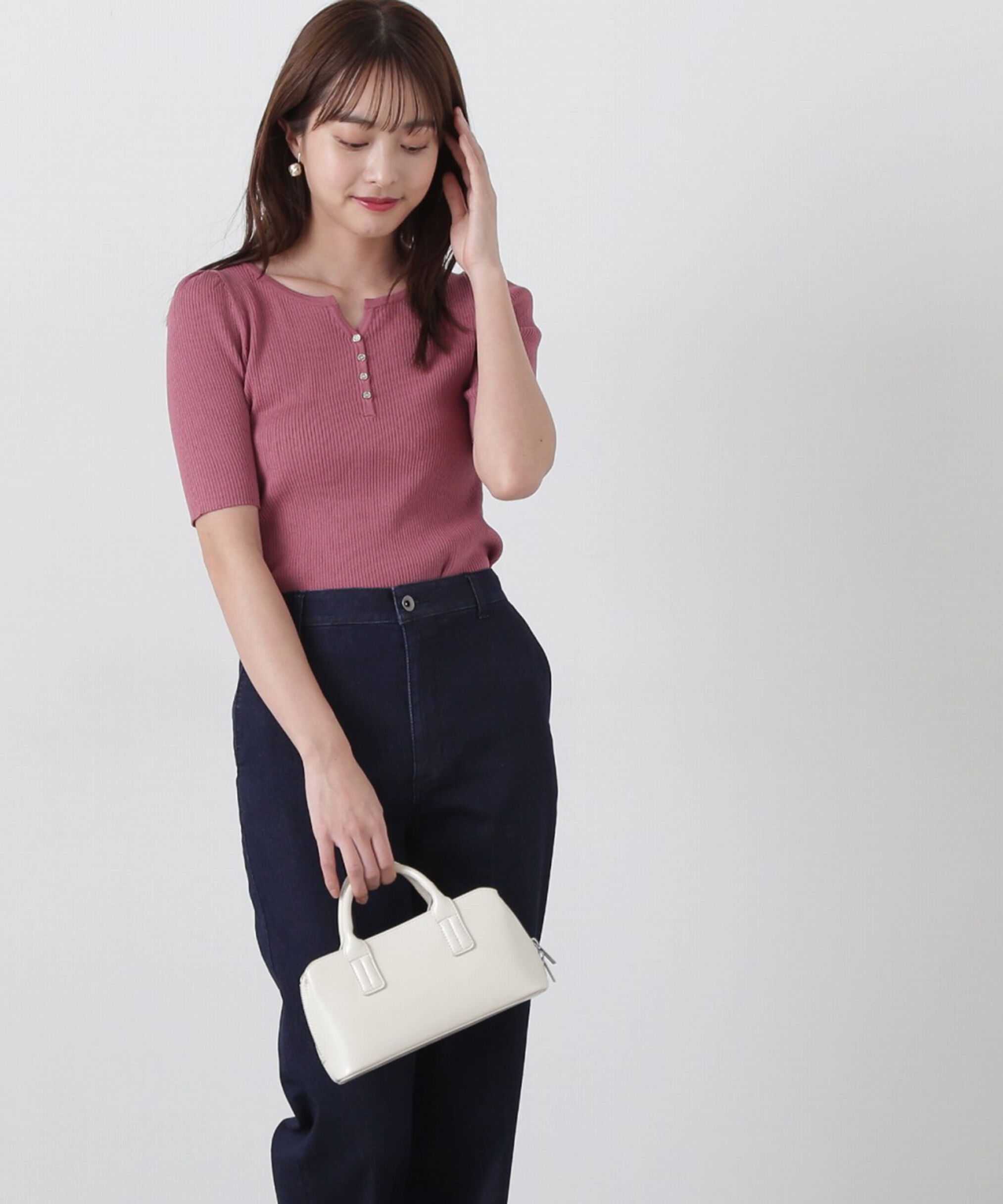 PROPORTION BODY DRESSING「ヘンリーネックニット」|ニット・セーター|