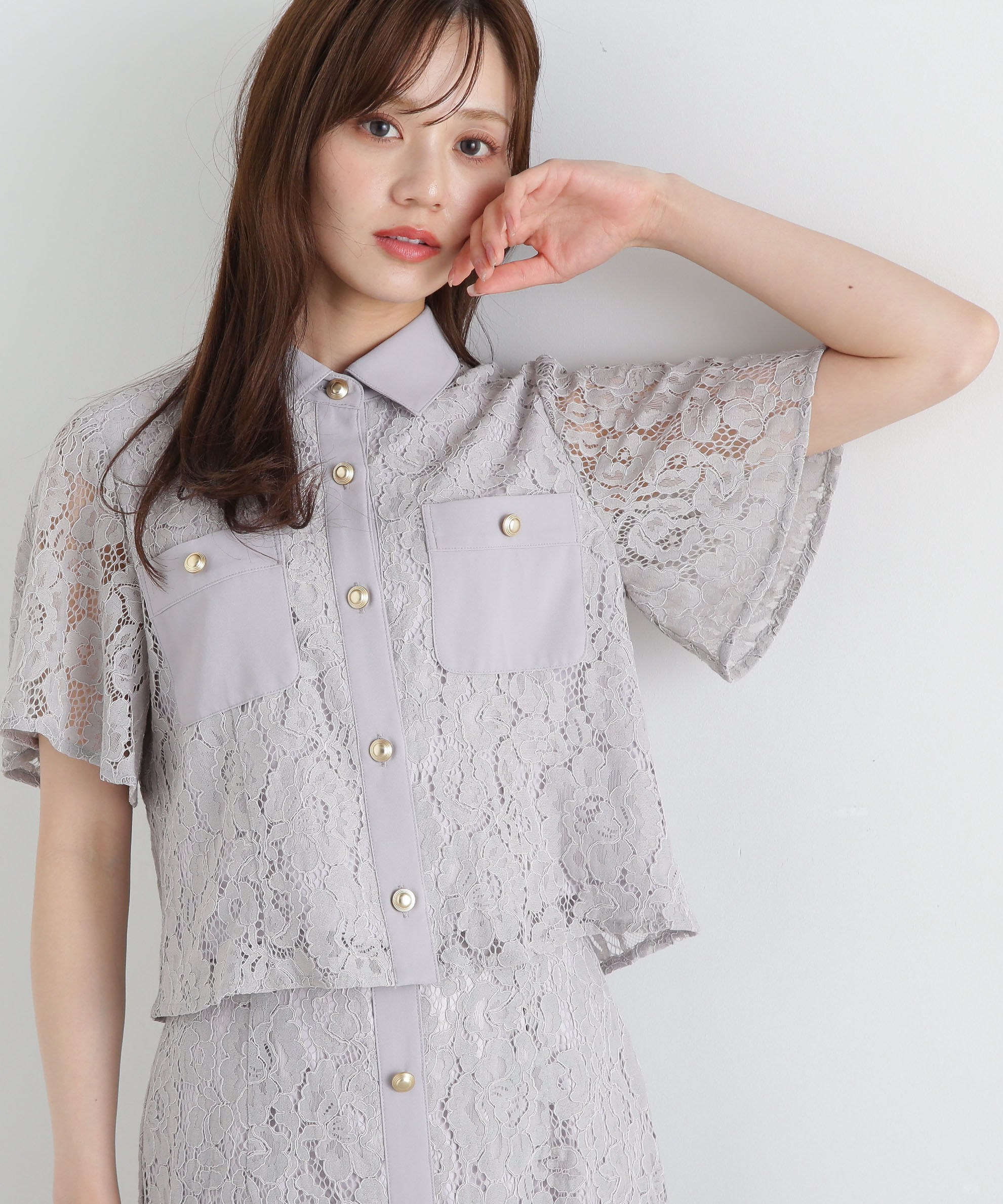 PROPORTION BODY DRESSING「レースシャツ」|シャツ・ブラウス|