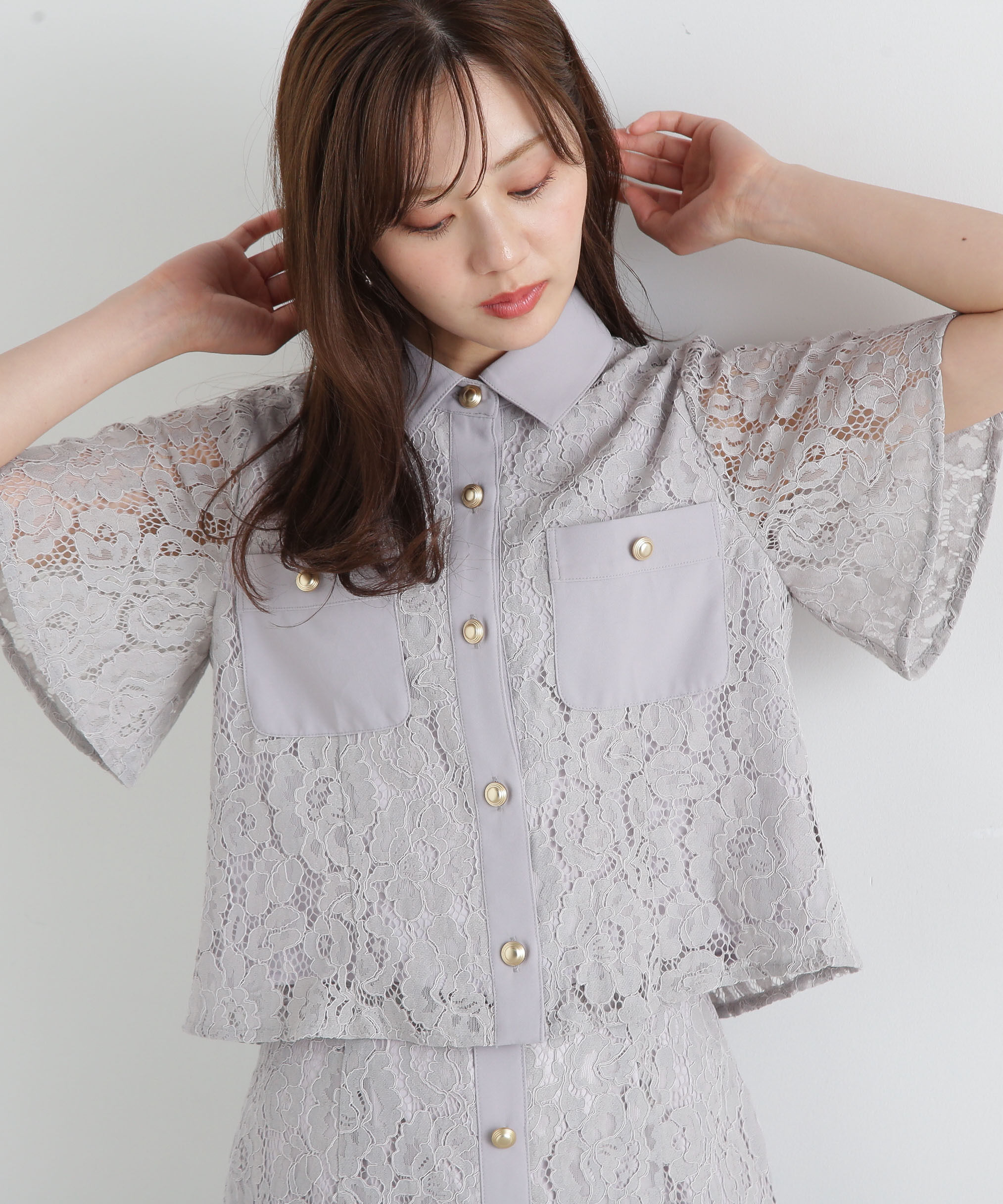 PROPORTION BODY DRESSING「レースシャツ」|シャツ・ブラウス|