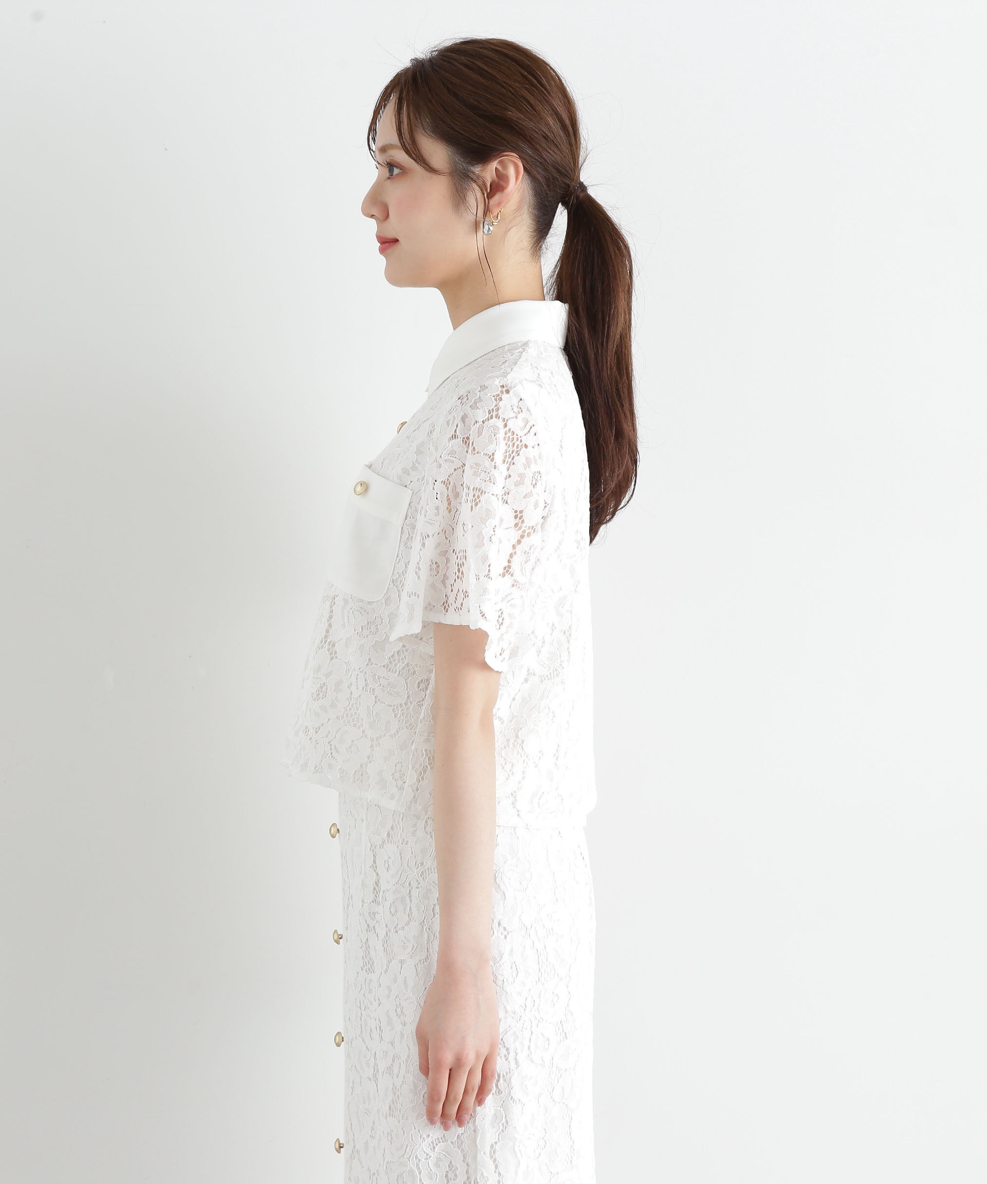 PROPORTION BODY DRESSING「レースシャツ」|シャツ・ブラウス|