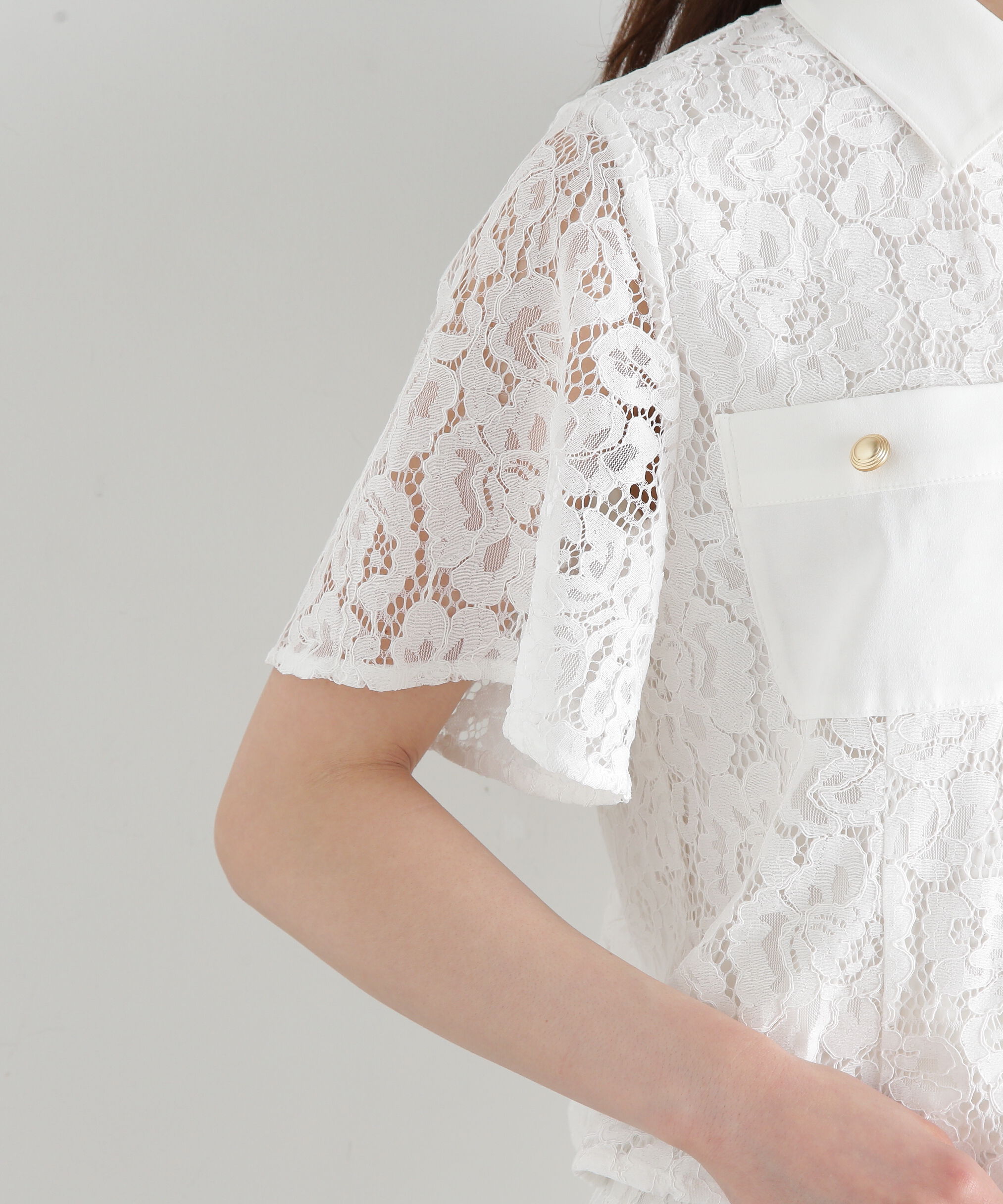 PROPORTION BODY DRESSING「レースシャツ」|シャツ・ブラウス|