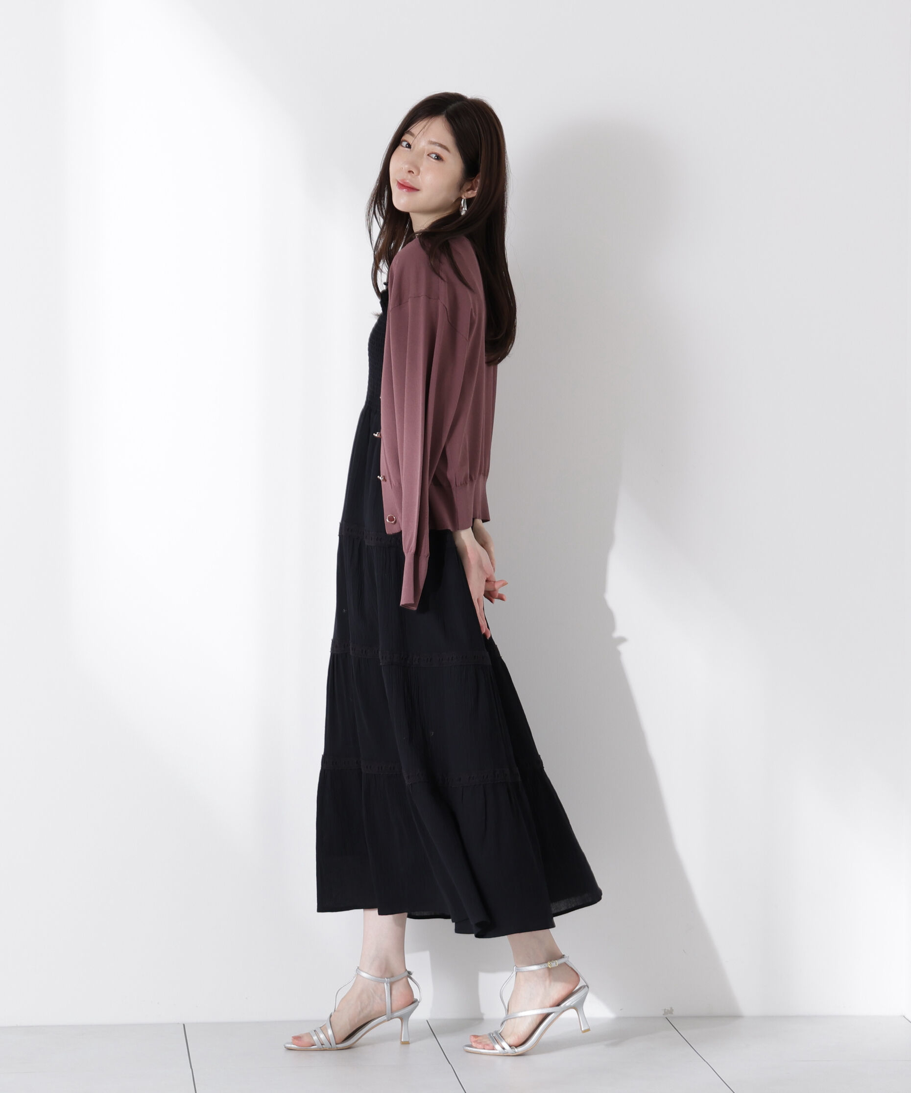 PROPORTION BODY DRESSING「《EDIT COLOGNE》レース付きティアードワンピース」|ワンピース|