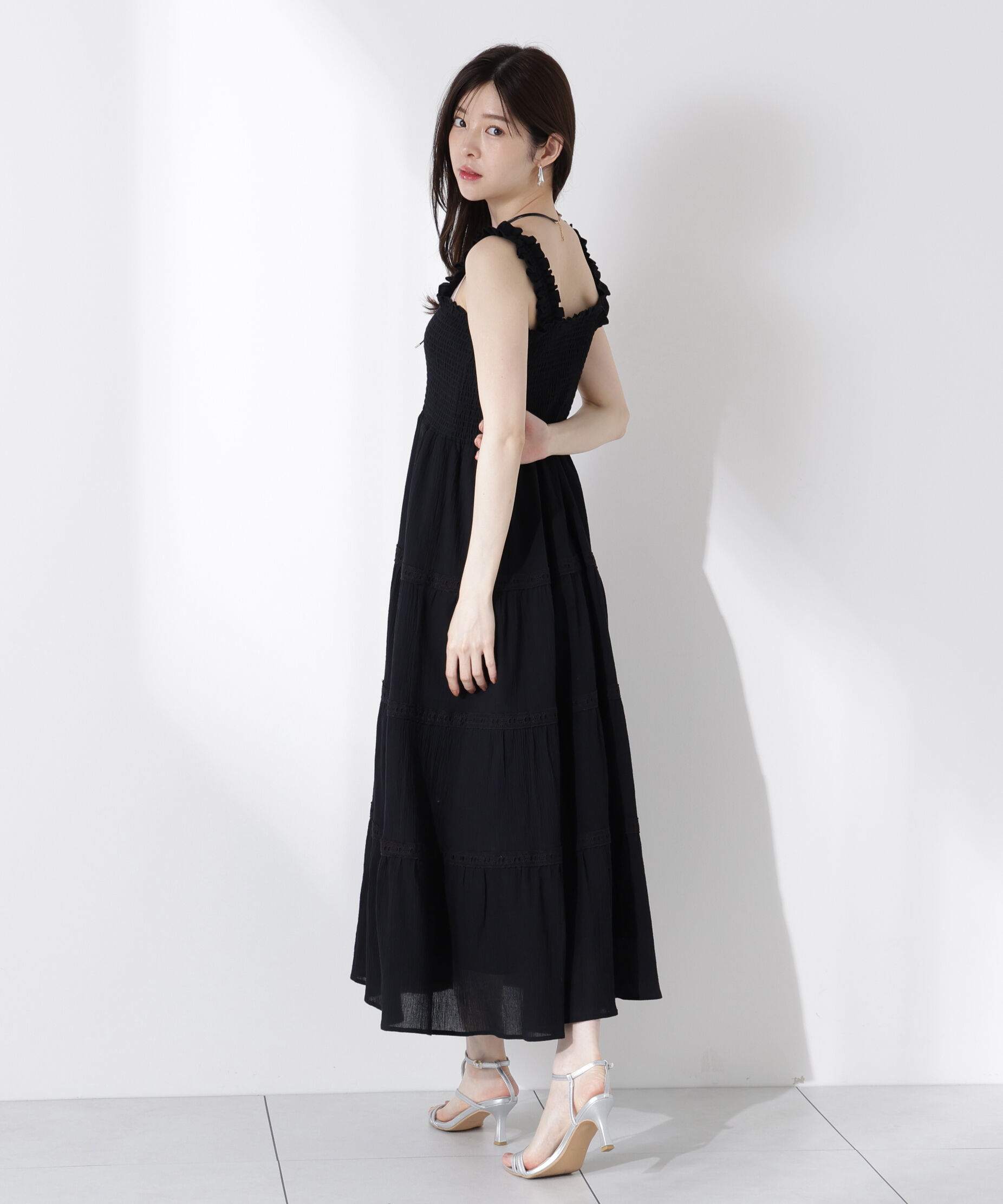 PROPORTION BODY DRESSING「《EDIT COLOGNE》レース付きティアードワンピース」|ワンピース|