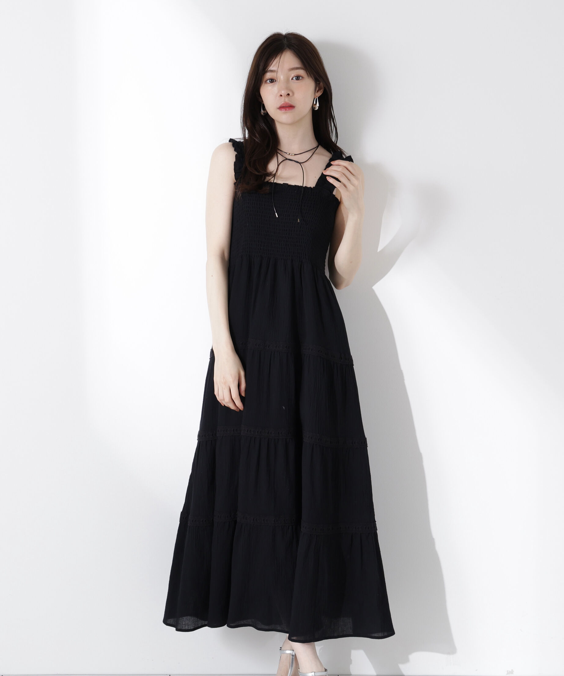 PROPORTION BODY DRESSING「《EDIT COLOGNE》レース付きティアードワンピース」|ワンピース|