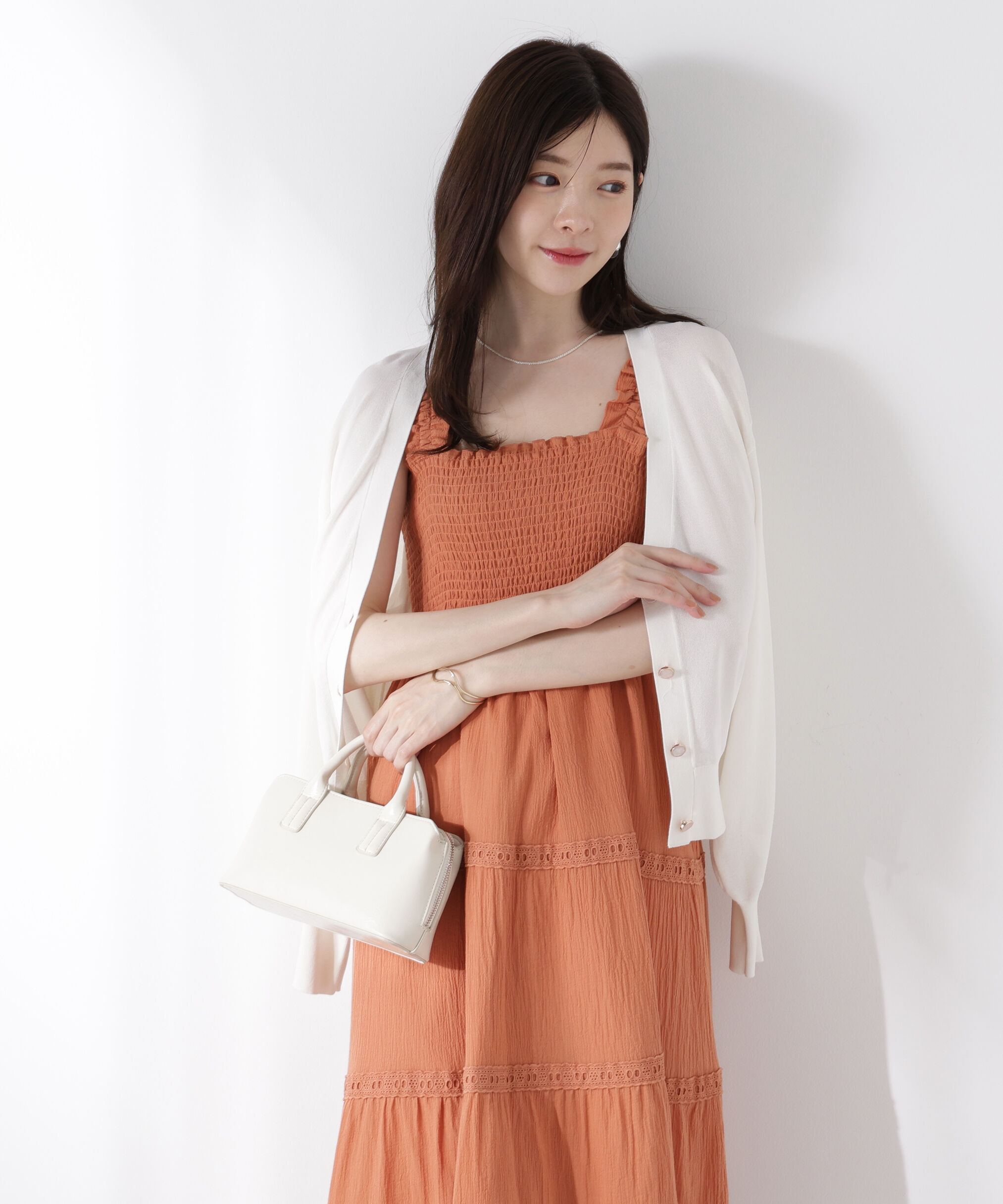 PROPORTION BODY DRESSING「《EDIT COLOGNE》レース付きティアードワンピース」|ワンピース|