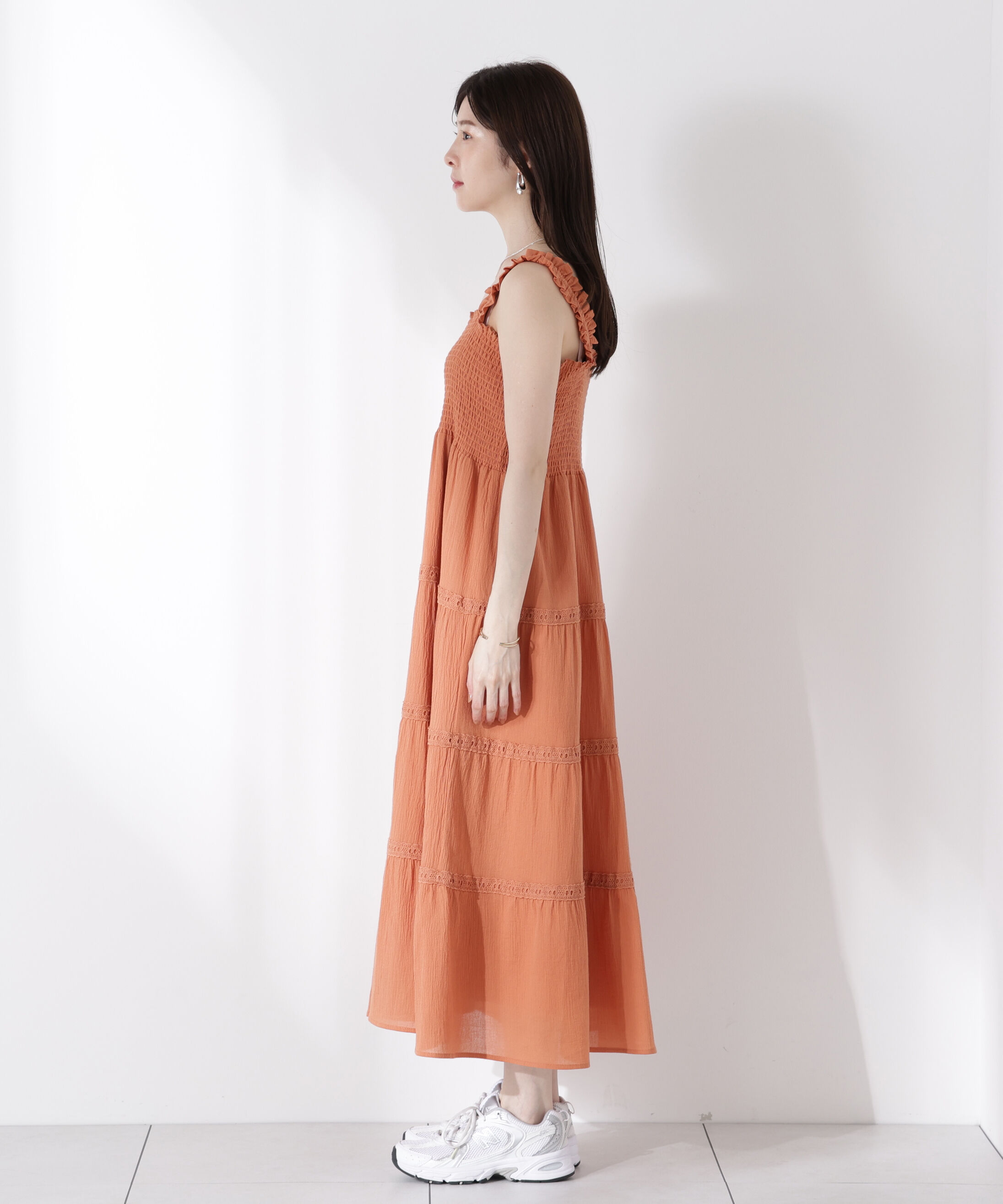 PROPORTION BODY DRESSING「《EDIT COLOGNE》レース付きティアードワンピース」|ワンピース|