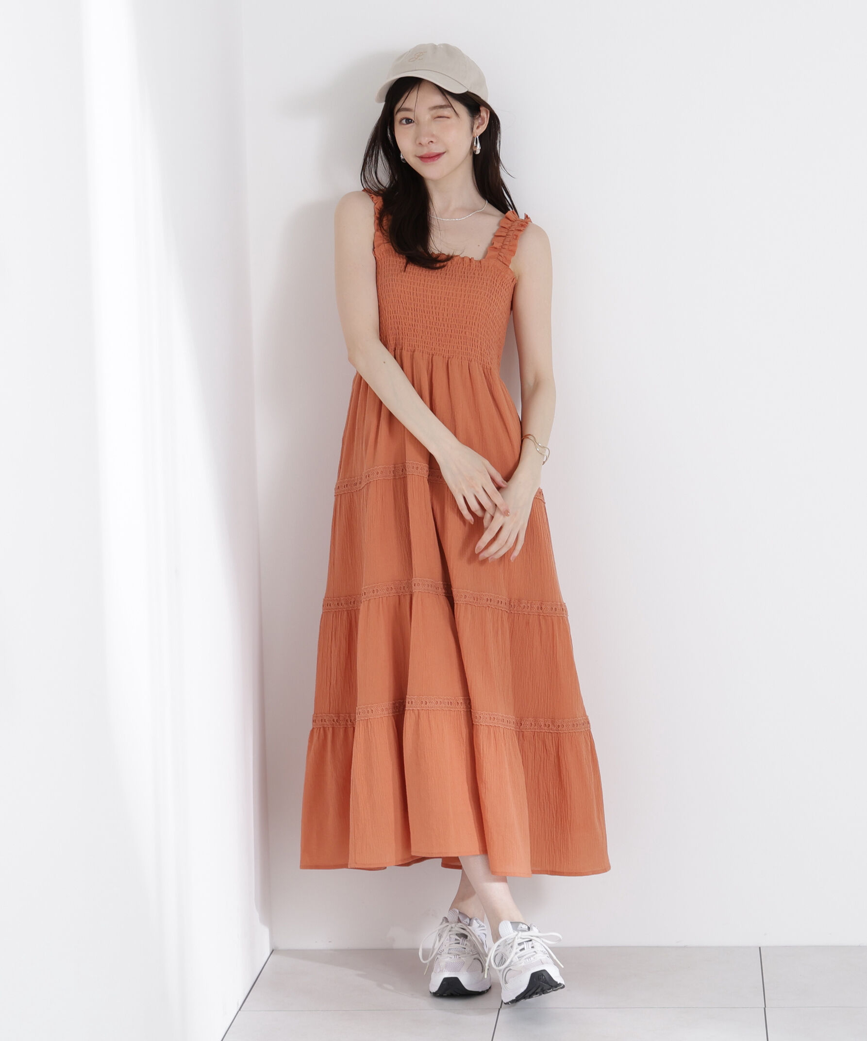 PROPORTION BODY DRESSING「《EDIT COLOGNE》レース付きティアードワンピース」|ワンピース|