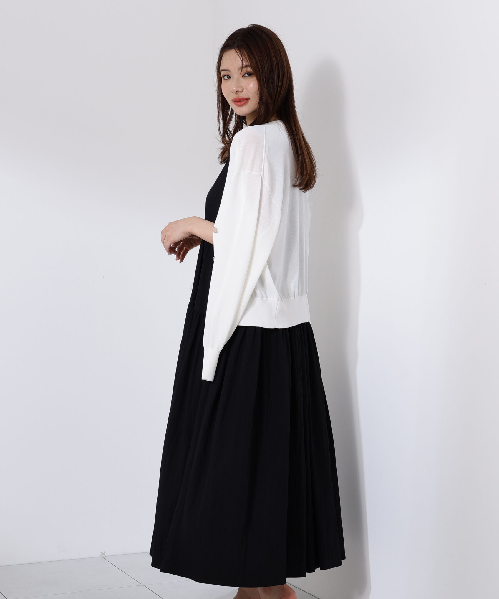 PROPORTION BODY DRESSING「Vネックベーシックカーディガン」|カーディガン|