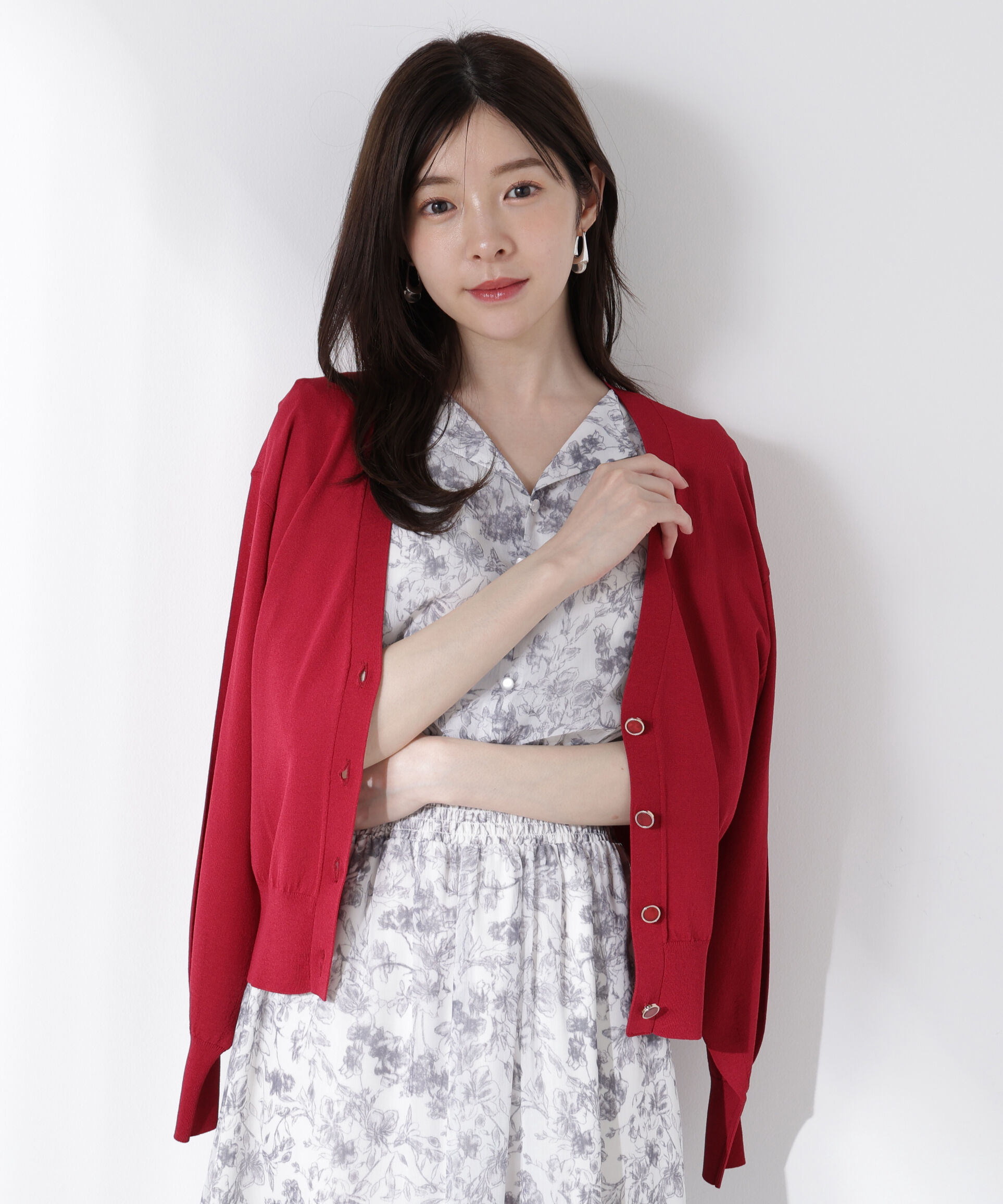 PROPORTION BODY DRESSING「Vネックベーシックカーディガン」|カーディガン|