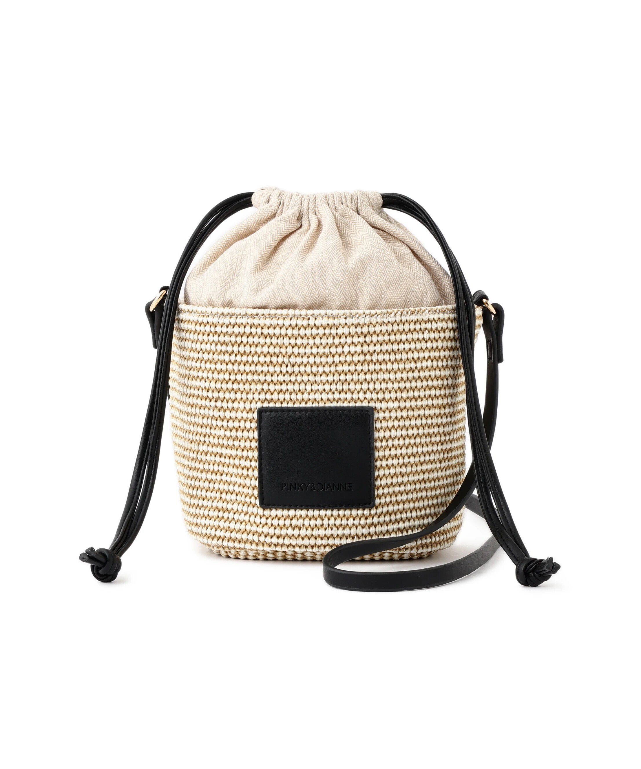  「ラフィア風ポシェットバッグ」|その他|ベージュ