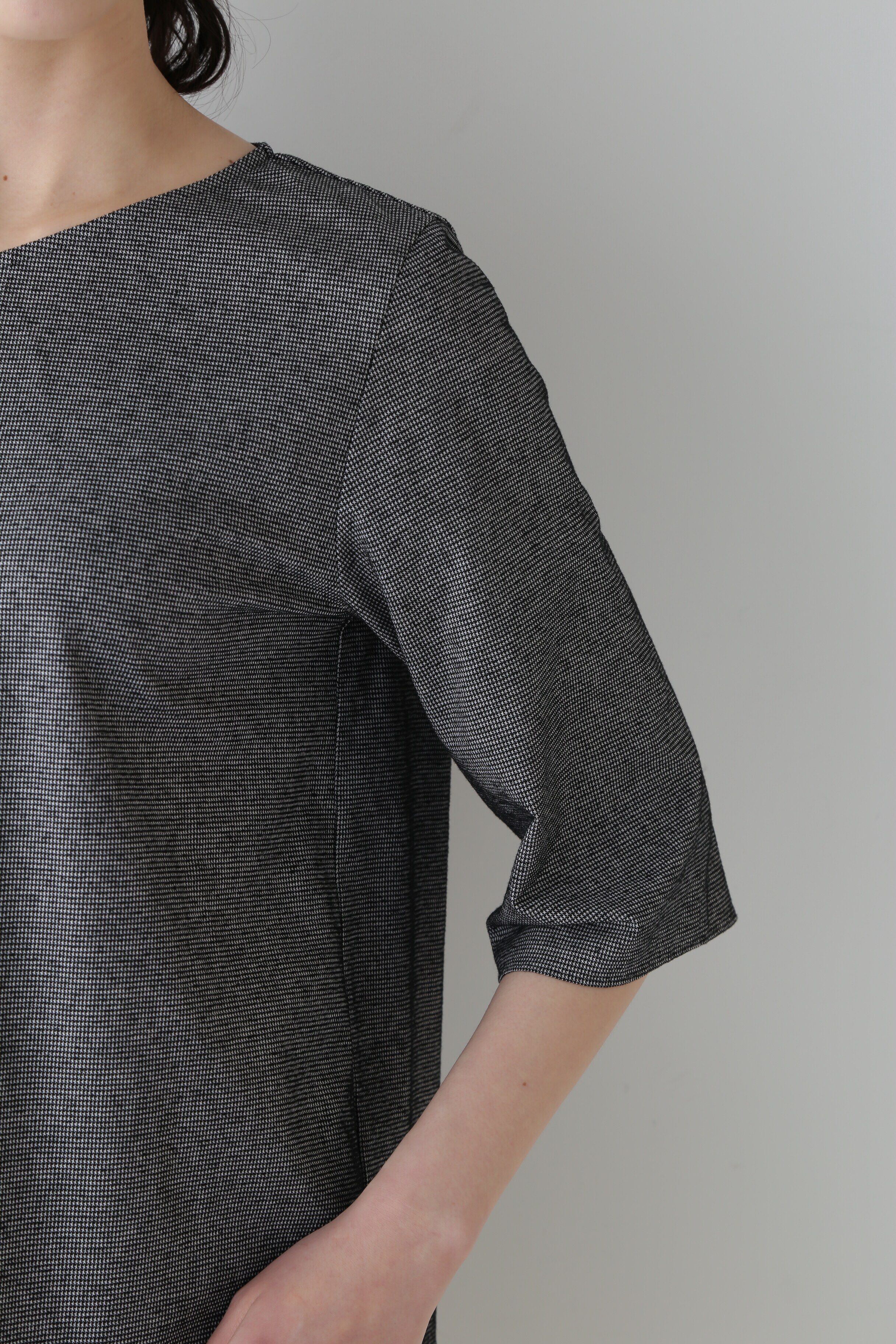  「◆４０／ジャガード千鳥ジャージカットソー」|Tシャツ・カットソー|