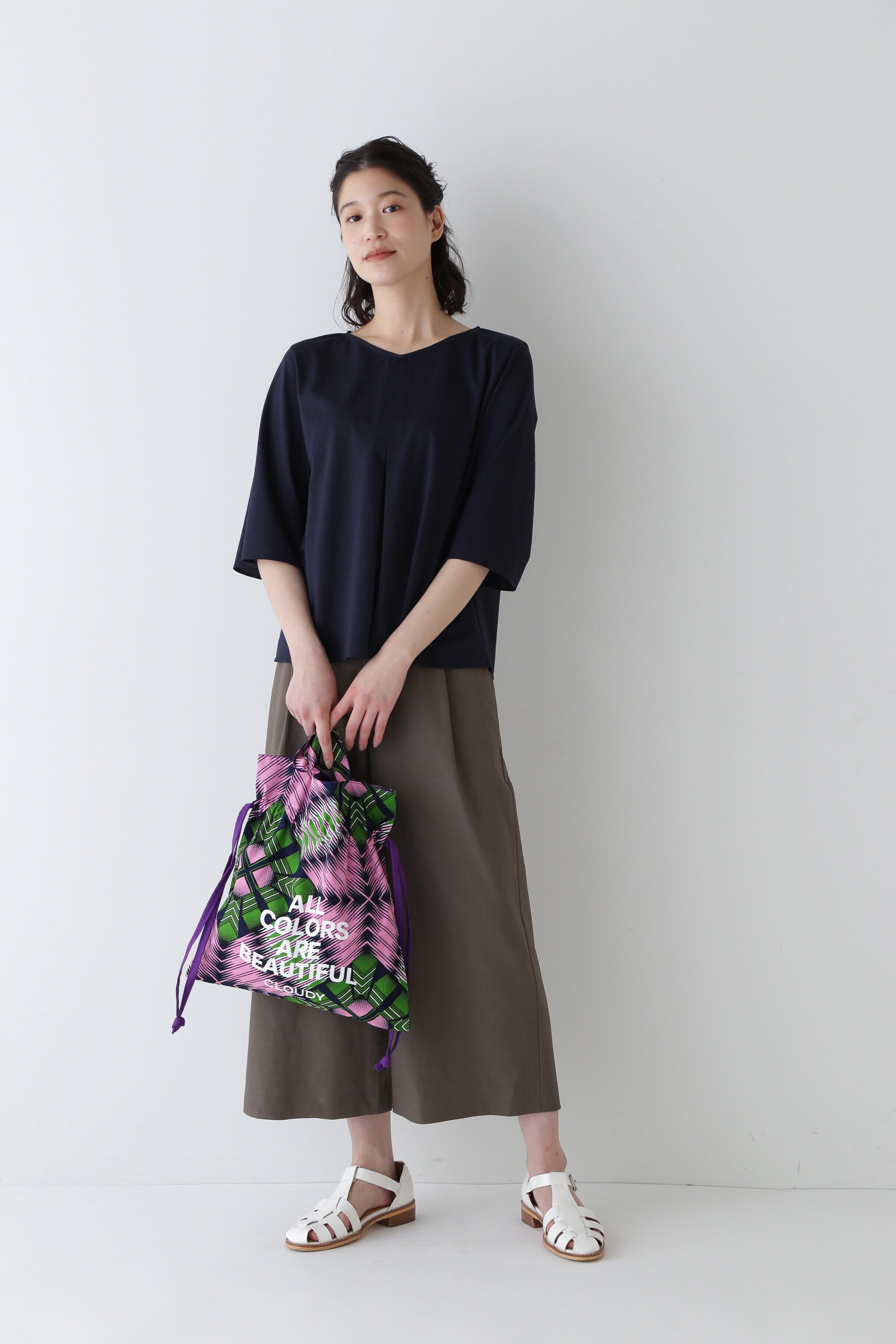  「◆４０／ジャガード千鳥ジャージカットソー」|Tシャツ・カットソー|