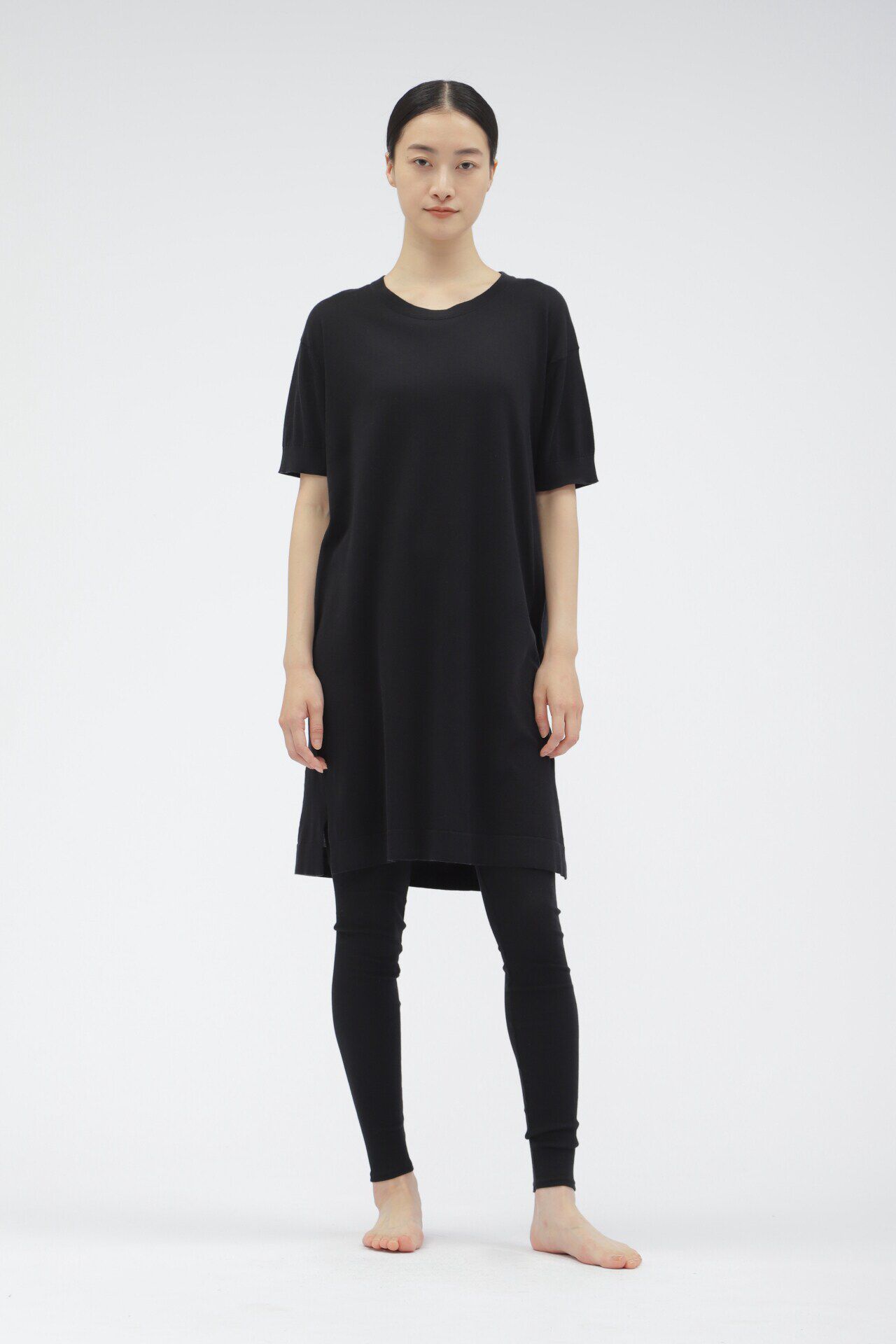 MARGARET HOWELL HOUSEHOLDGOODS「SEA ISLAND COTTON」|ニット・セーター|BLACK
