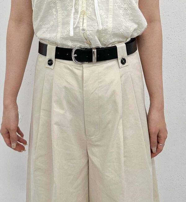 archives「ベルト付きタックワイドチノパンツ」|チノ|