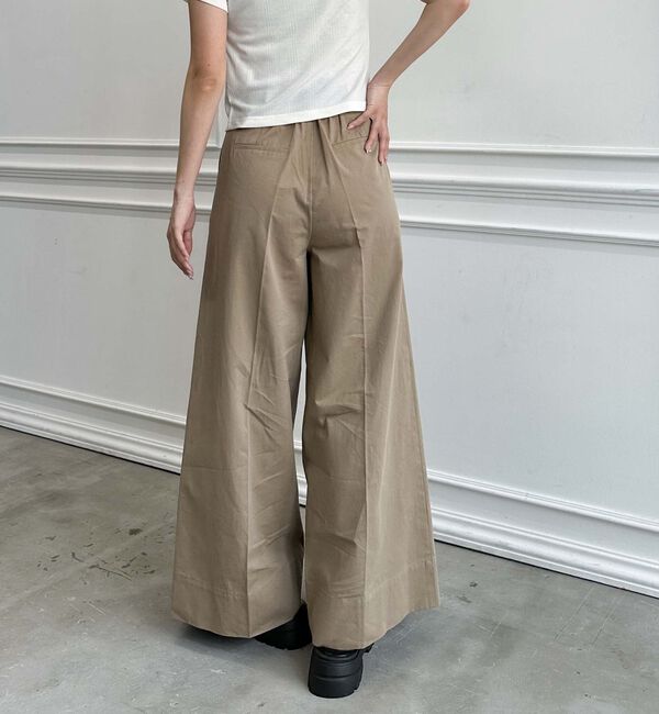 archives「ベルト付きタックワイドチノパンツ」|チノ|