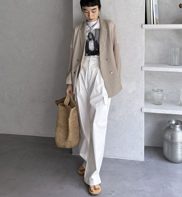 Doux archives「メッシュテーラードダブルジャケット」|テーラードジャケット|