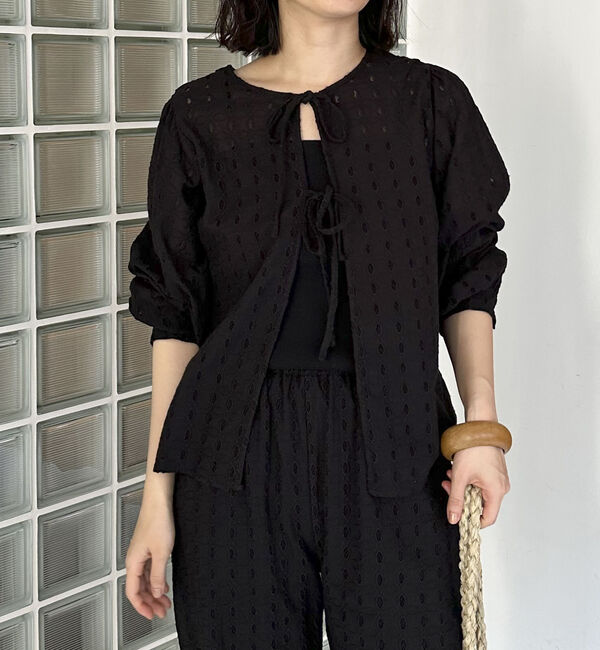 Doux archives「カットレース２ｗａｙブラウス」|シャツ・ブラウス|BLACK