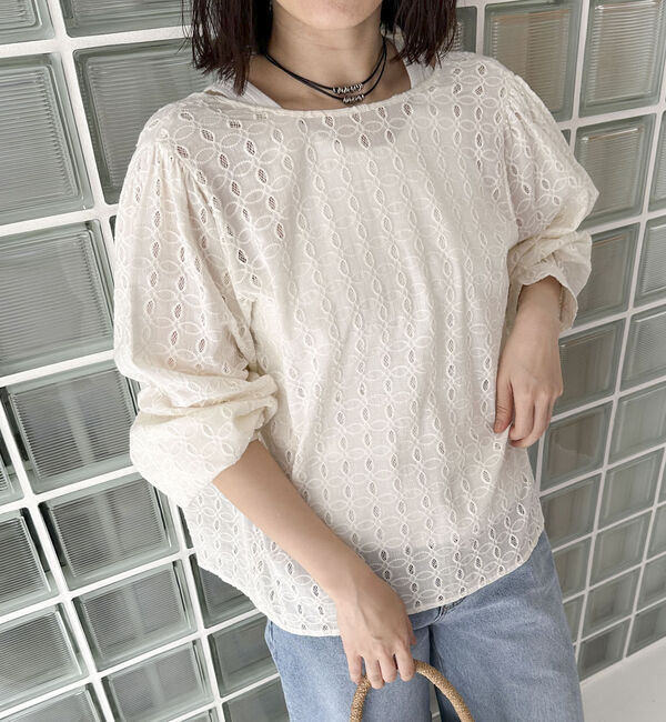 Doux archives「カットレース２ｗａｙブラウス」|シャツ・ブラウス|IVORY