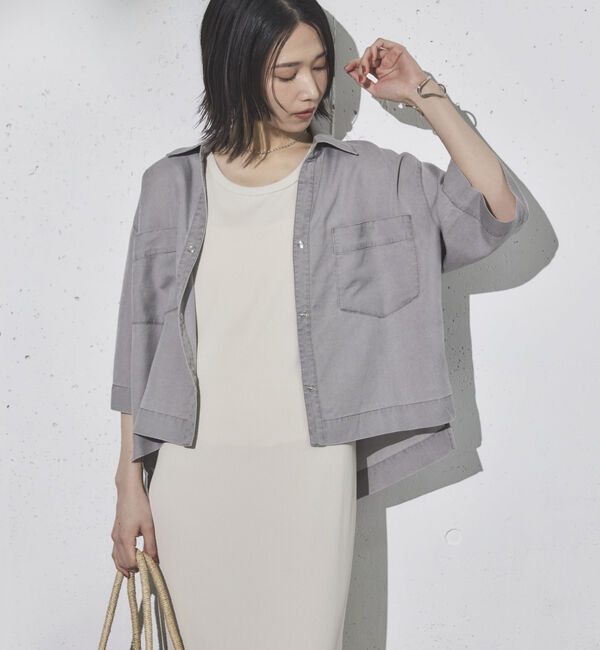 Doux archives「バイオウォッシュ加工ショートシャツ」|シャツ・ブラウス|