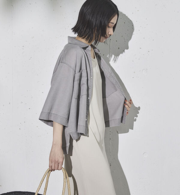 Doux archives「バイオウォッシュ加工ショートシャツ」|シャツ・ブラウス|