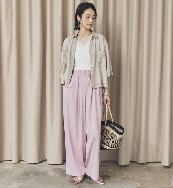 Doux archives「バイオウォッシュ加工ショートシャツ」|シャツ・ブラウス|