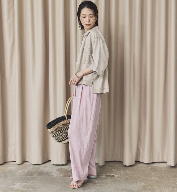 Doux archives「バイオウォッシュ加工ショートシャツ」|シャツ・ブラウス|