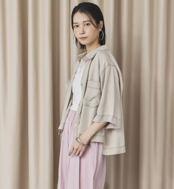 Doux archives「バイオウォッシュ加工ショートシャツ」|シャツ・ブラウス|