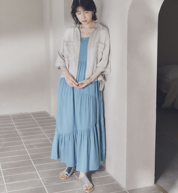 Doux archives「バイオウォッシュ加工ショートシャツ」|シャツ・ブラウス|