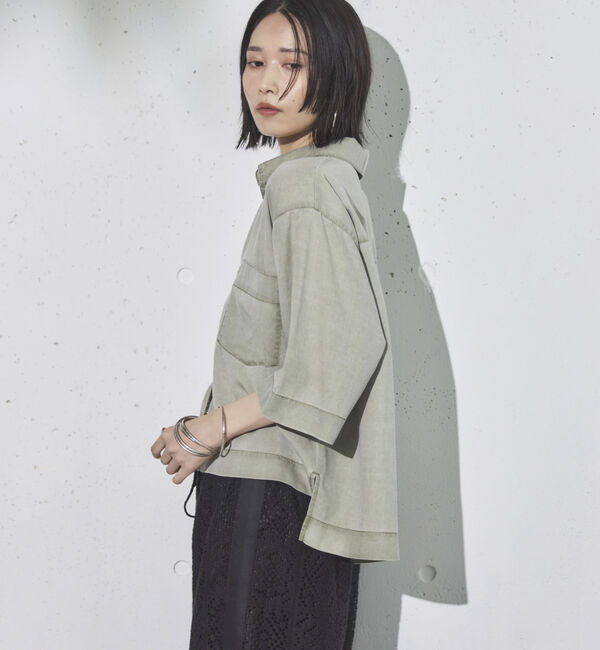 Doux archives「バイオウォッシュ加工ショートシャツ」|シャツ・ブラウス|