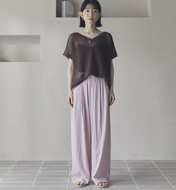 Doux archives「スパンコールメッシュニット」|ニット・セーター|