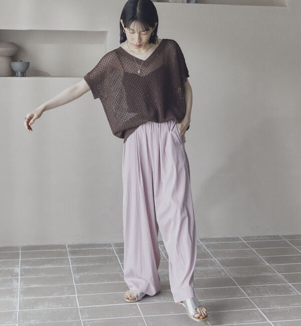 Doux archives「スパンコールメッシュニット」|ニット・セーター|