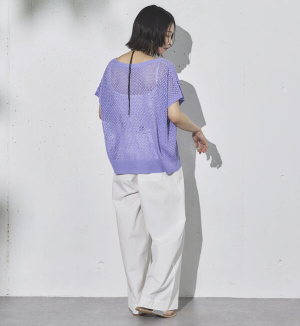 Doux archives「スパンコールメッシュニット」|ニット・セーター|