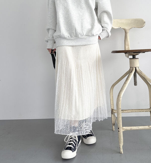 Doux archives「レースプリーツスカート」|スカート|IVORY