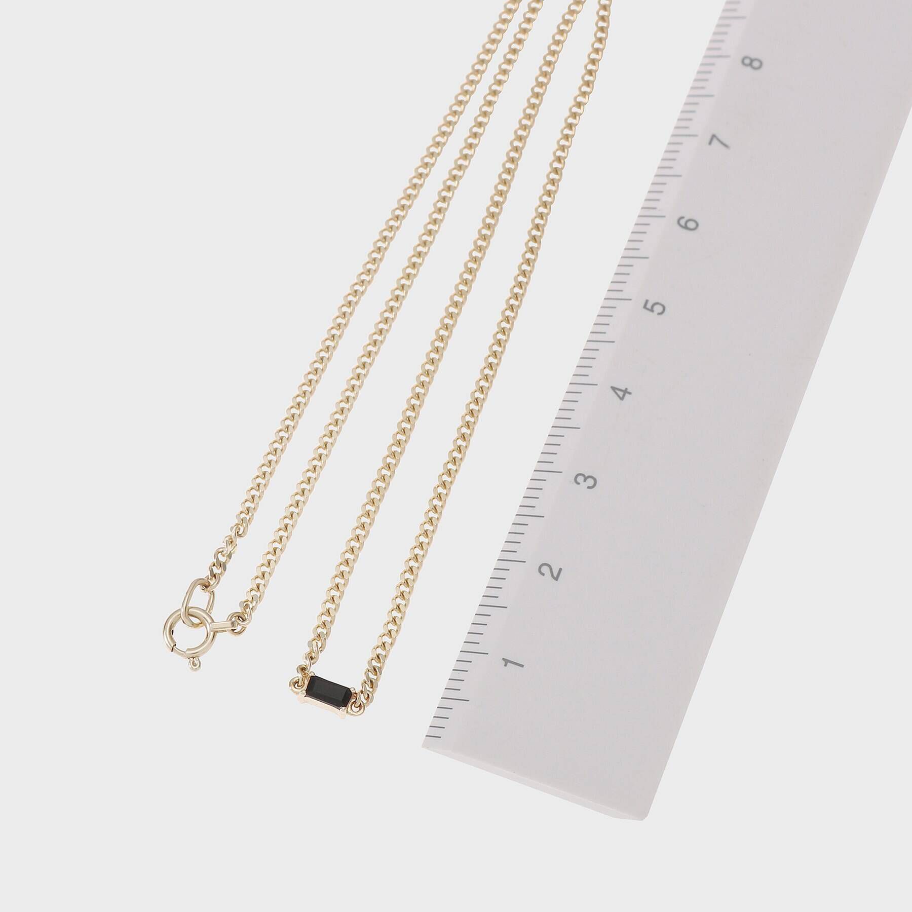 COCOSHNIK「K10カラーストーン（オニキス）キヘイチェーン ネックレス」|ネックレス|