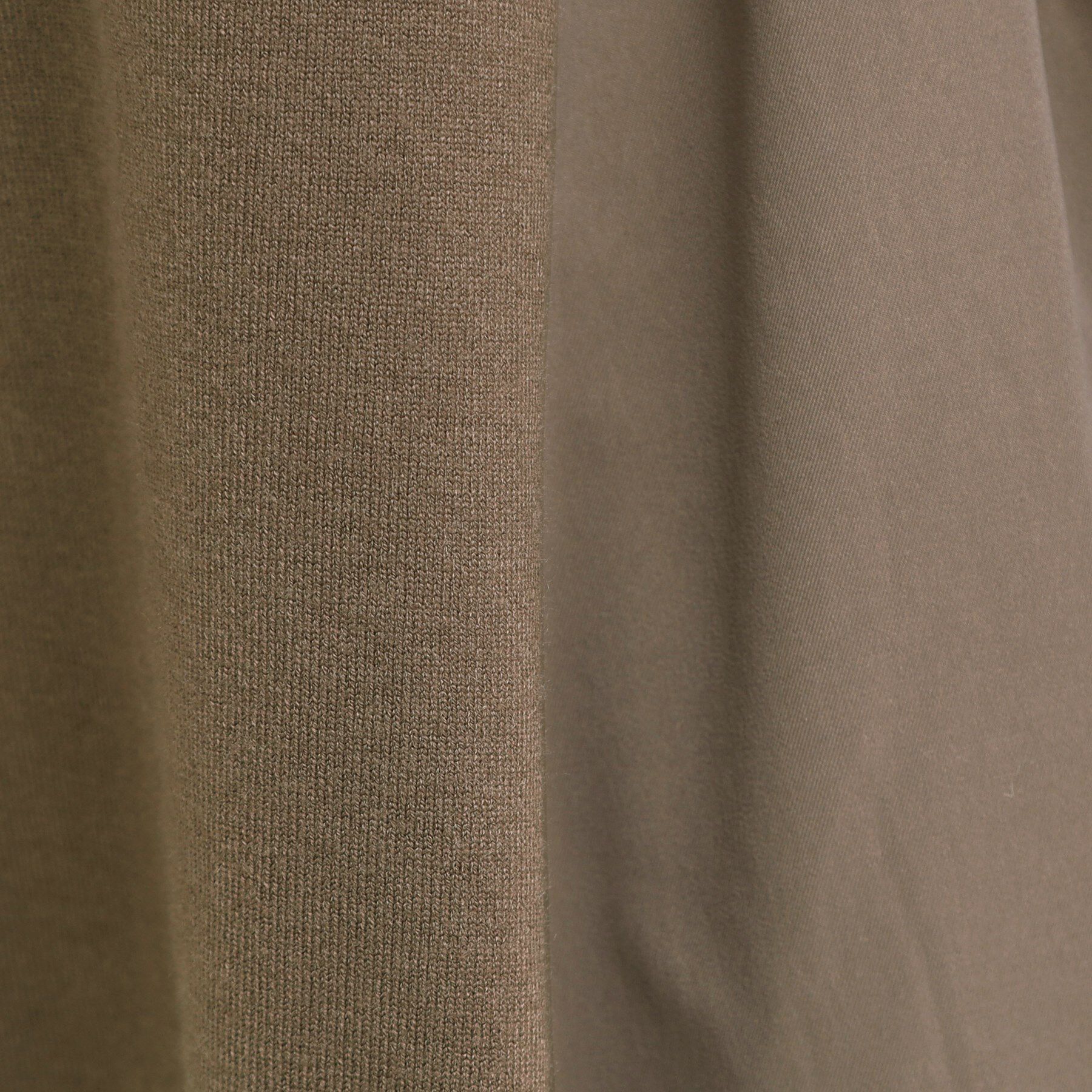 SHOO･LA･RUE「【洗濯機可/S-LL/体型カバー】異素材きりかえ Aラインニット」|ニット・セーター|