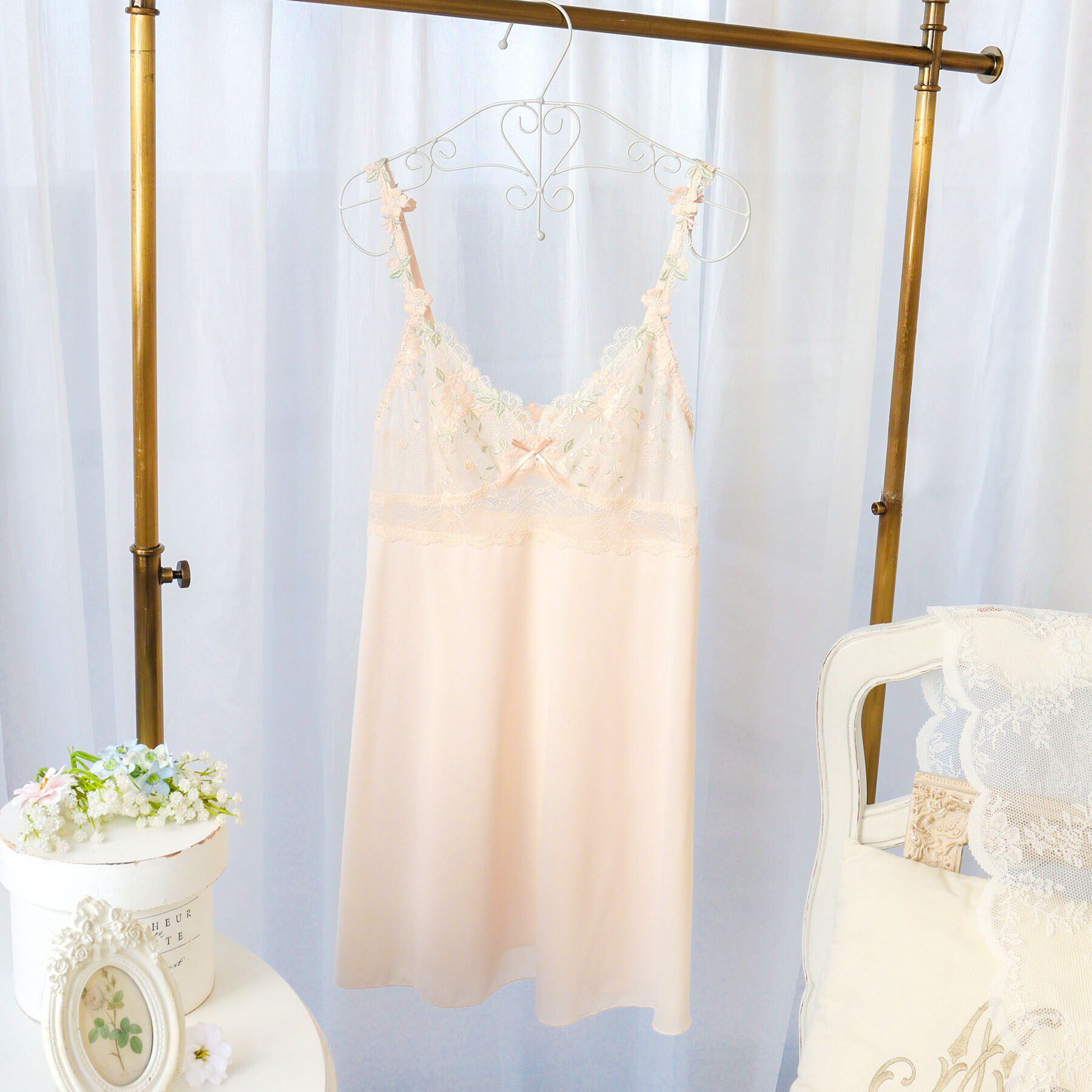 Risa Magli「シュクリエ スリップ」|キャミソール|ピンク(071)