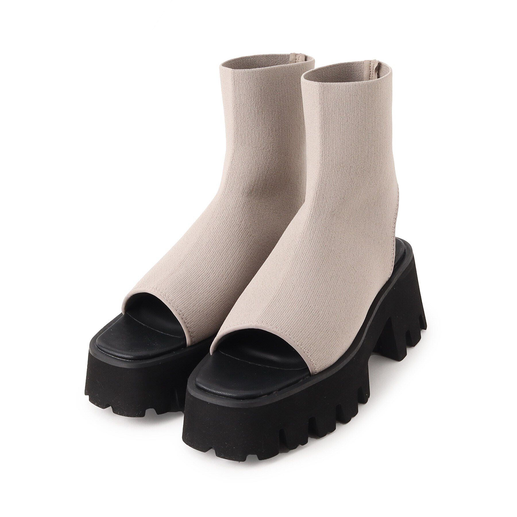 ESPERANZA「タンクソールニットブーサン 24SS」|ショートブーツ|ﾌﾞﾗｳﾝ(348)