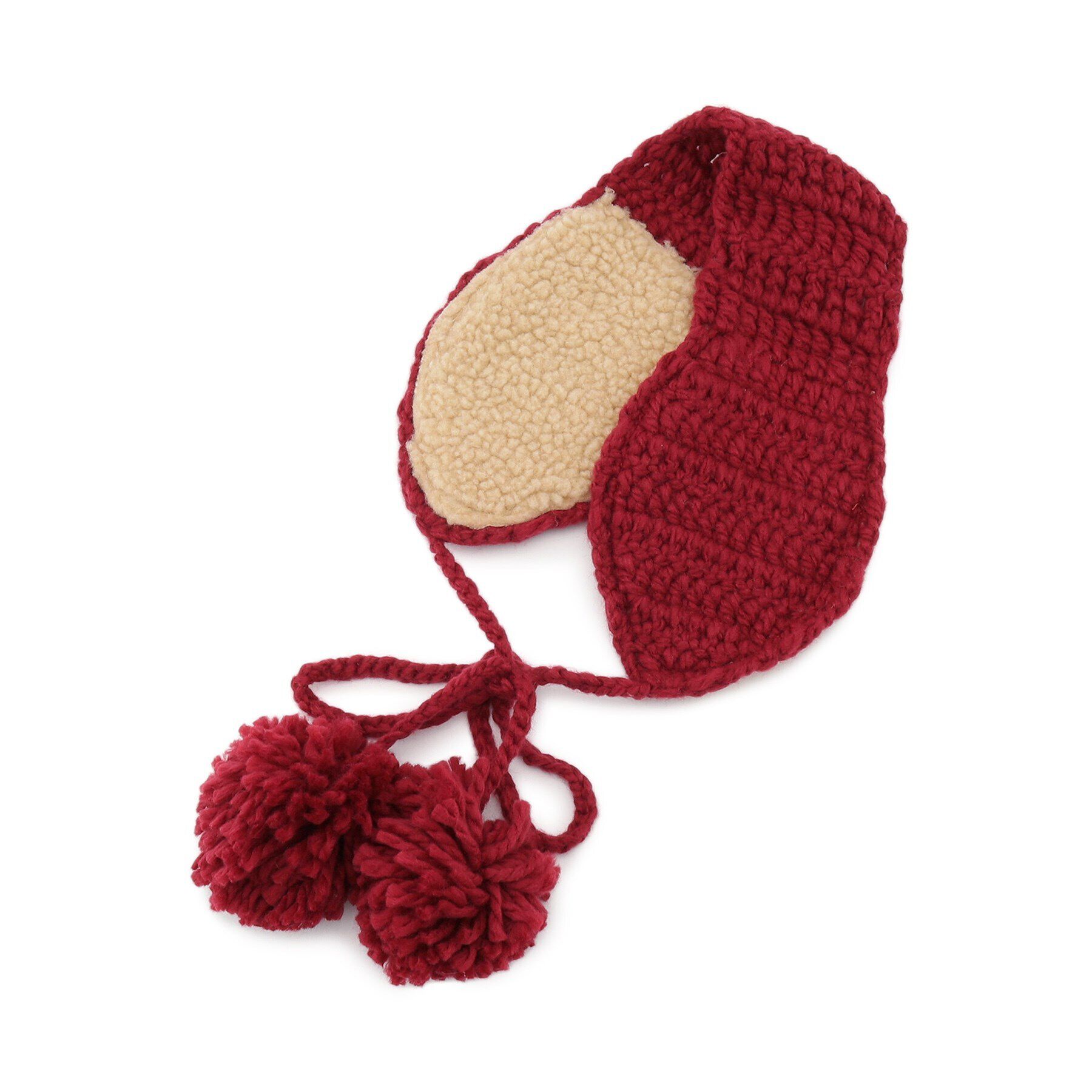 Grandedge「ポンポンクロシェイヤマフ」|イヤーマフ|ﾚｯﾄﾞ(062)