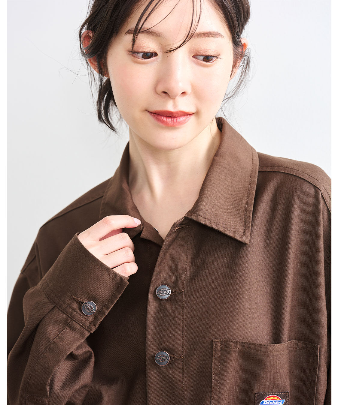 COCO DEAL「《COCO DEAL/Dickies(R)》シャツオールインワン」|オールインワン|