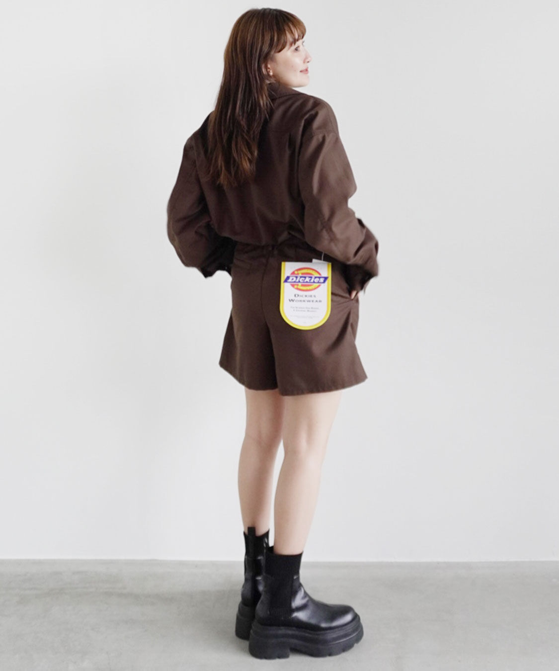 COCO DEAL「《COCO DEAL/Dickies(R)》シャツオールインワン」|オールインワン|