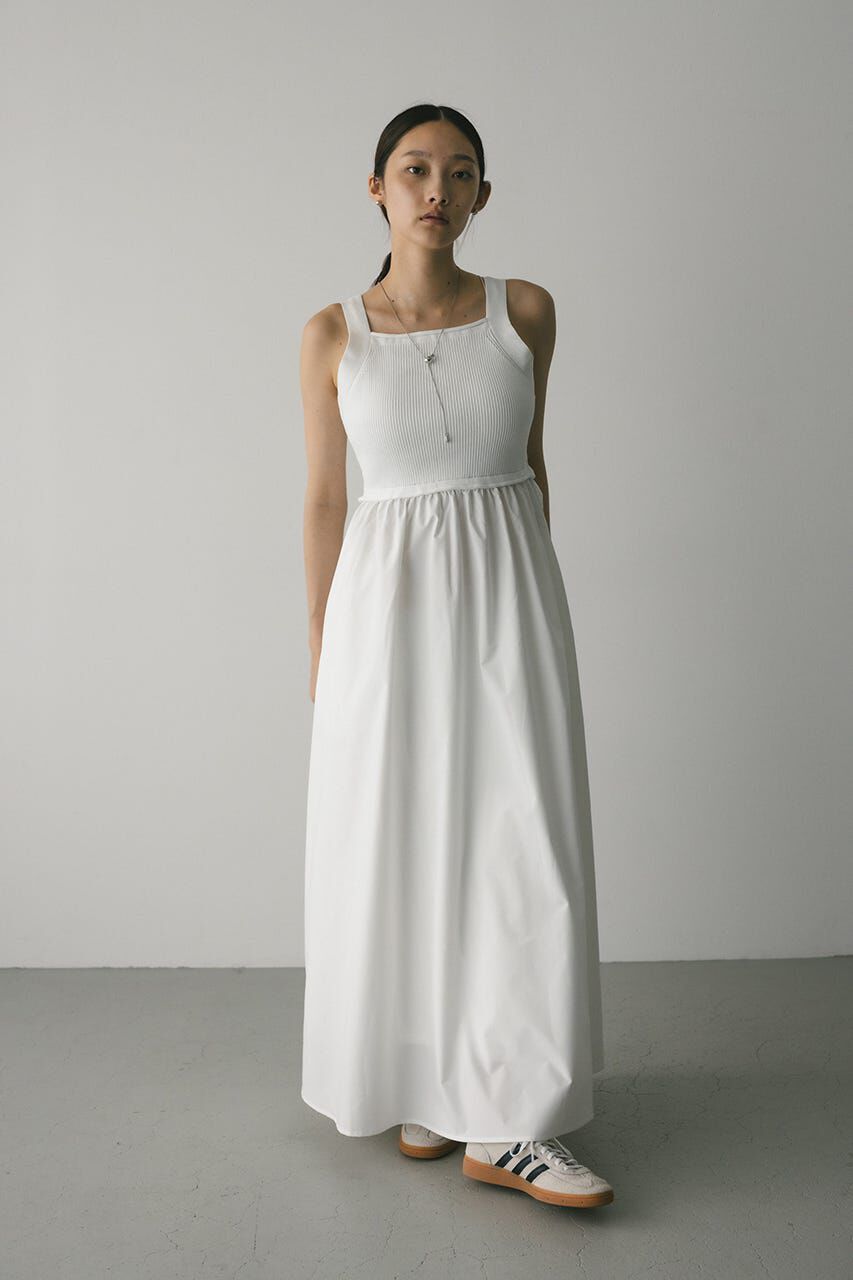 STYLEMIXER「バックオープンコンビネーションワンピース」|ワンピース|WHT
